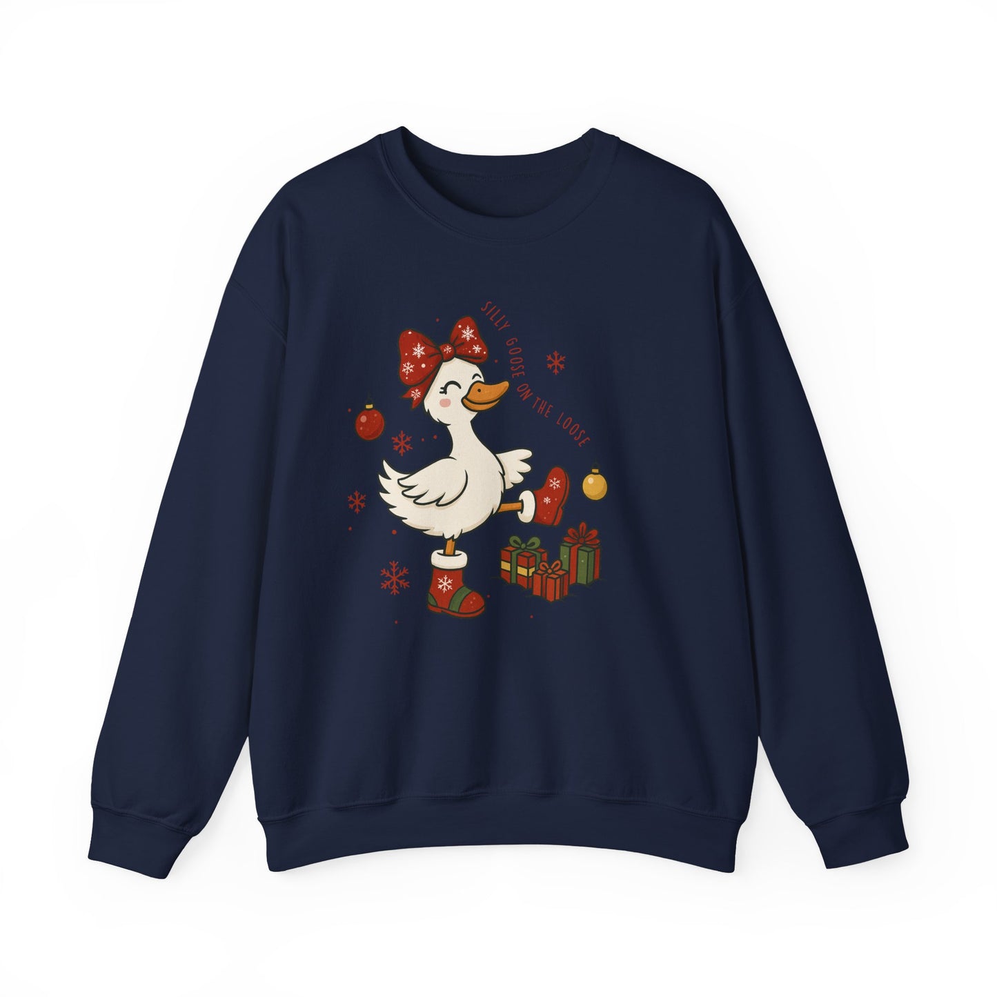 🪿🎁 Silly Goose on the Loose Sweatshirt – Whimsical Holiday Cheer ❄️✨