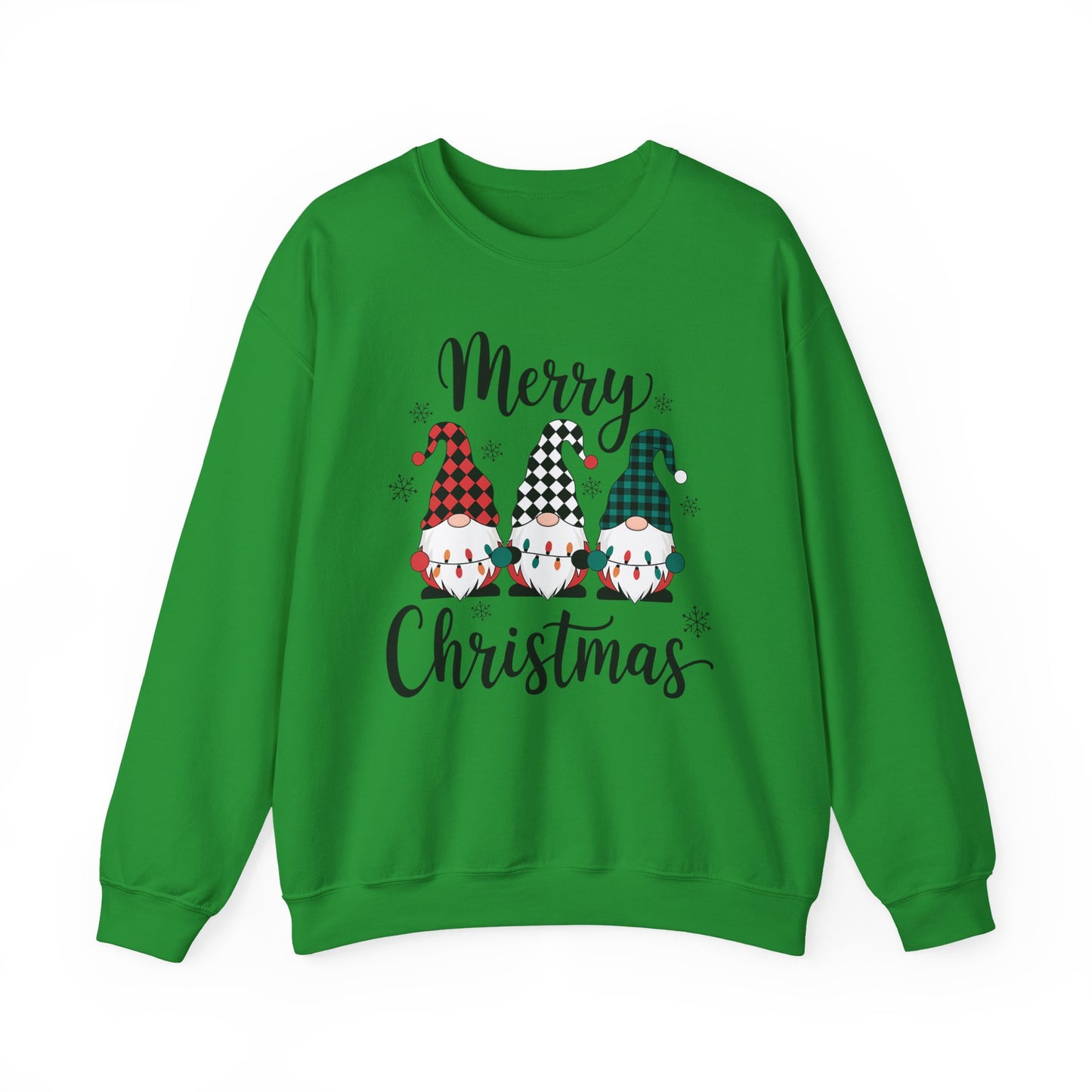 🎅✨ Merry Gnome Lights Sweatshirt – Whimsical Scandinavian Holiday Charm