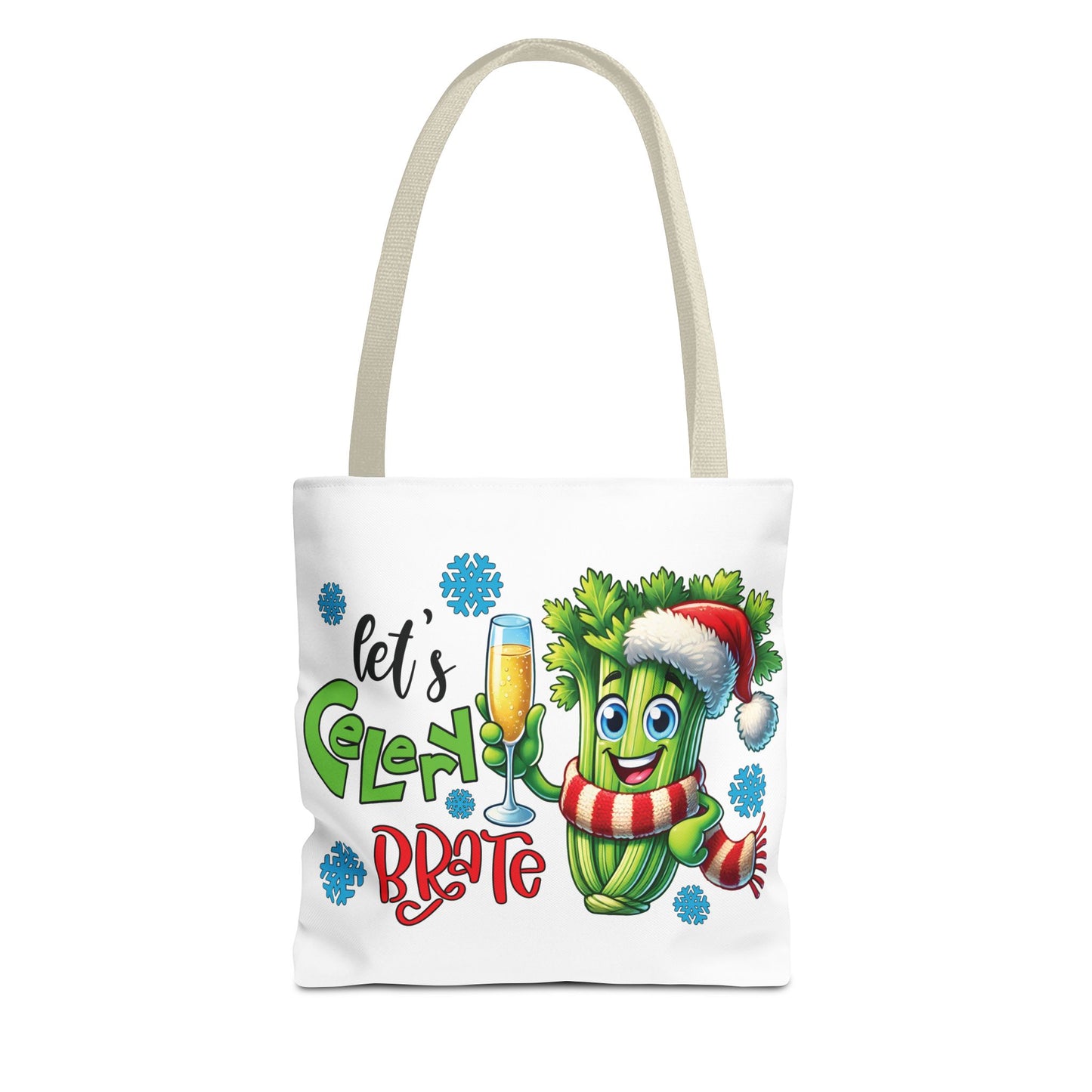 🥂 Let’s Celery-brate Christmas Tote Bag – Fun, Festive & Eco-Friendly 🎄
