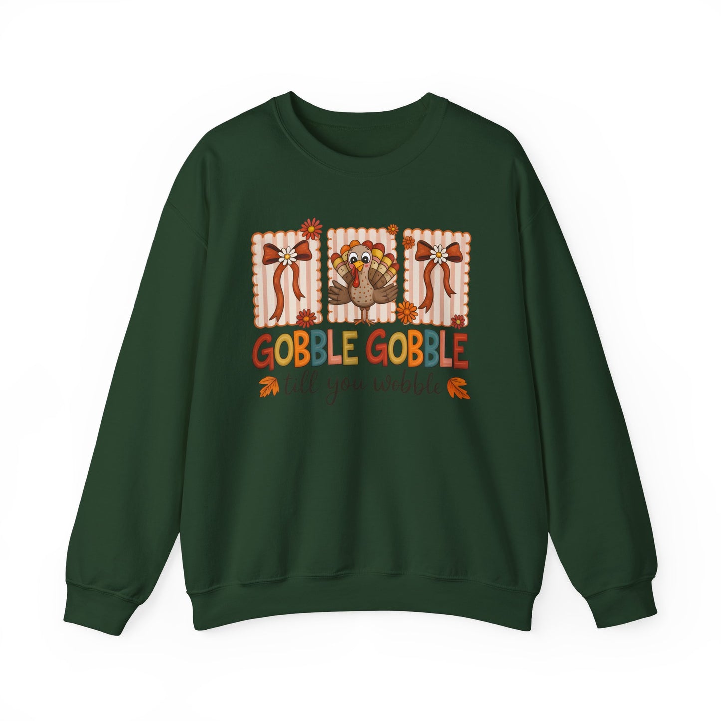 🦃✨ Gobble Gobble Till You Wobble Sweatshirt – Cute Turkey Fall Vibes 🍁🧡