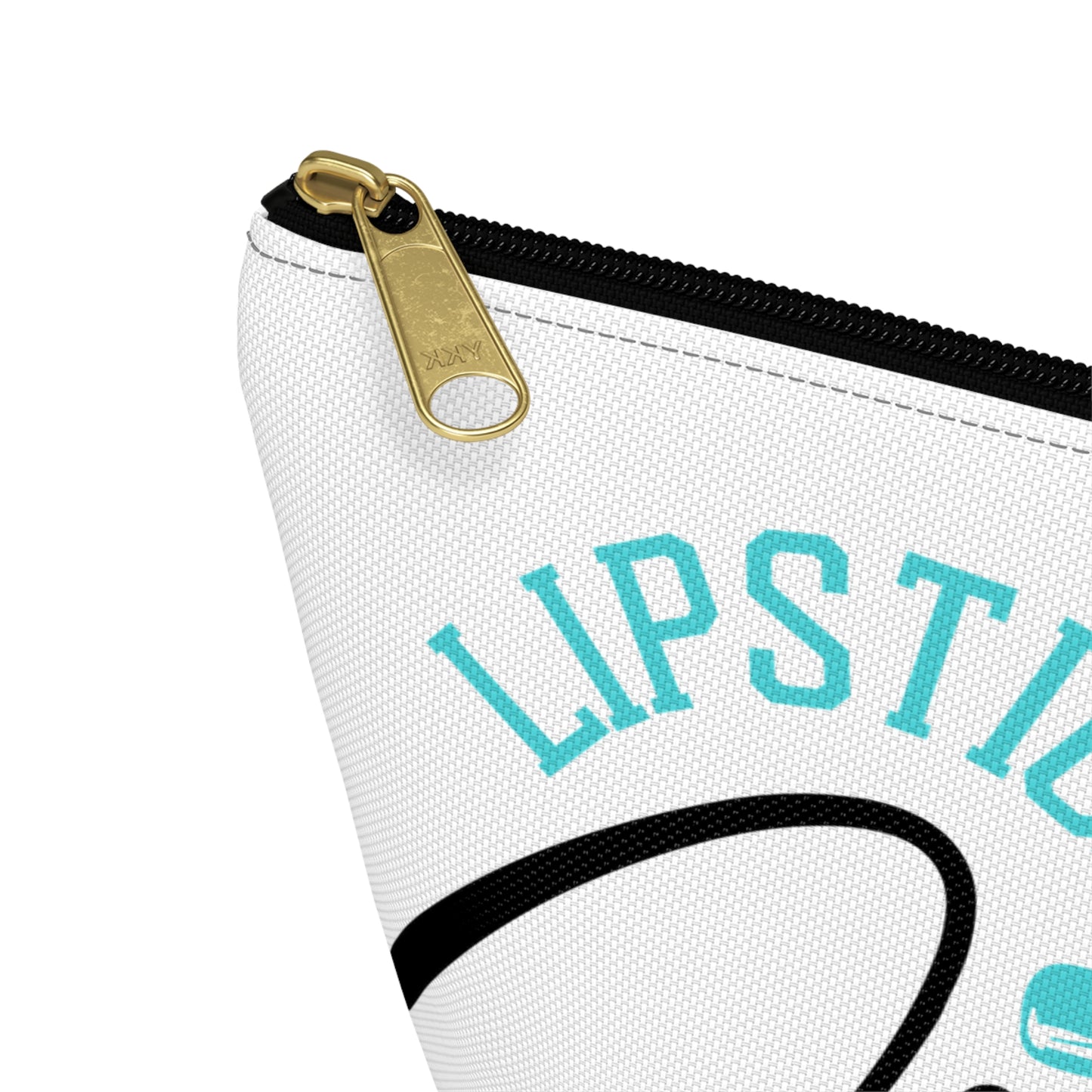Accessory Pouch – "Lipstick Junkie" Teal Makeup Bag