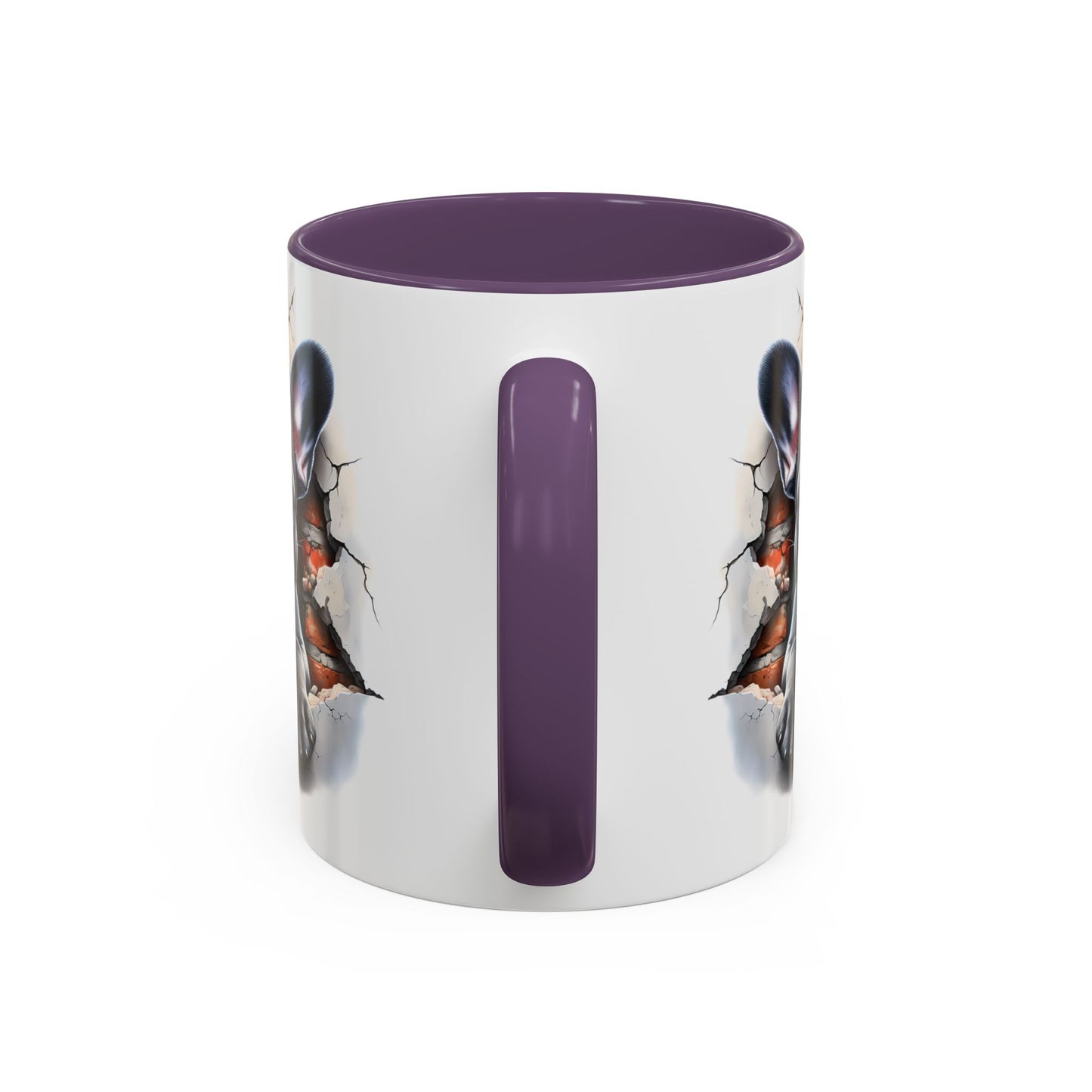 🐾🖤 Black French Bulldog Puppy Accent Mug – Cute Peek-Through Cup for Dog Lovers ☕✨