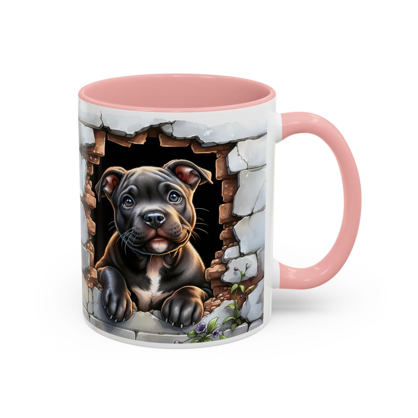 🐶☕ Pit Bull Puppy Accent Mug – Cute Breakthrough Pup Design ✨