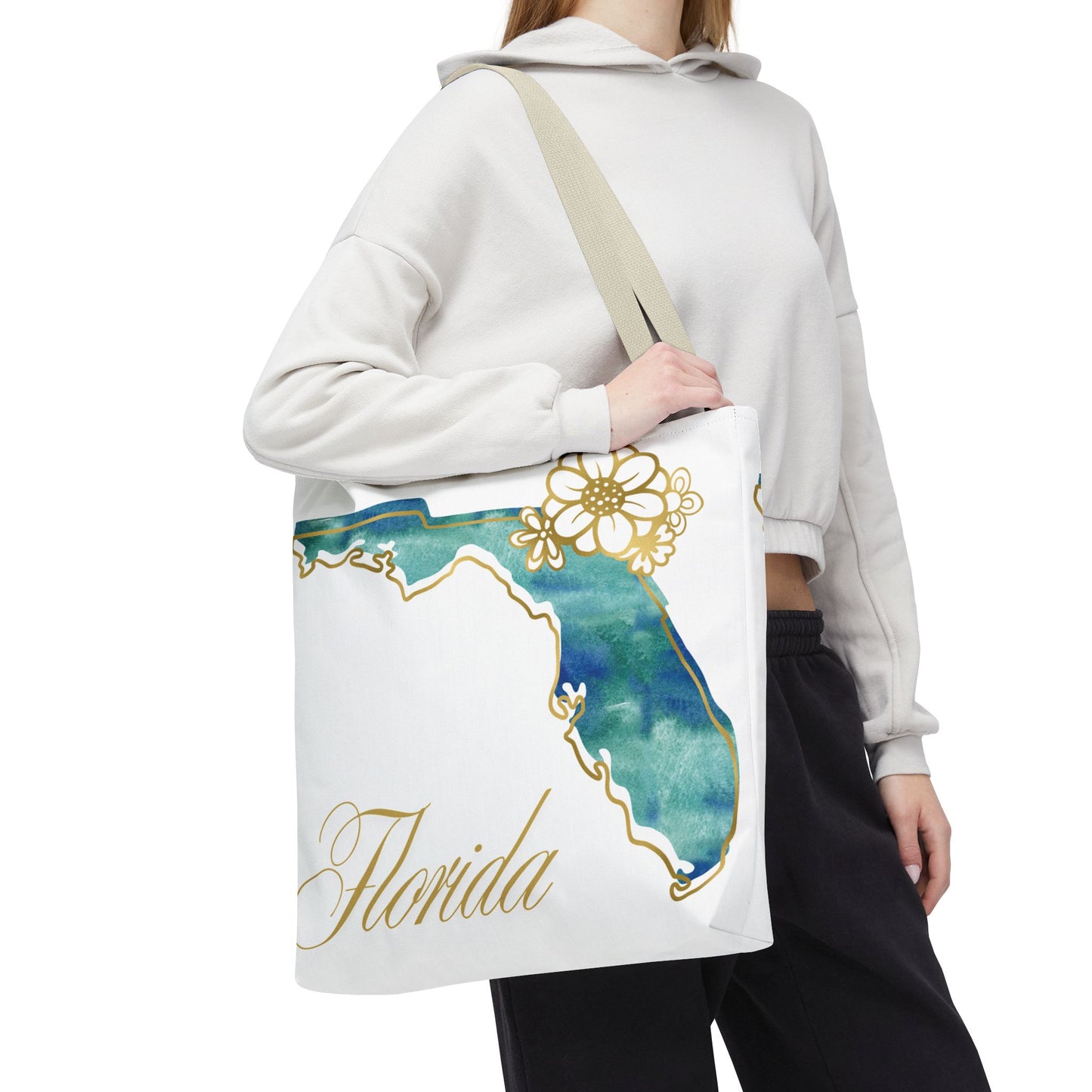 🌸 Florida State Floral Tote Bag – Elegant, Coastal & Practical 👜