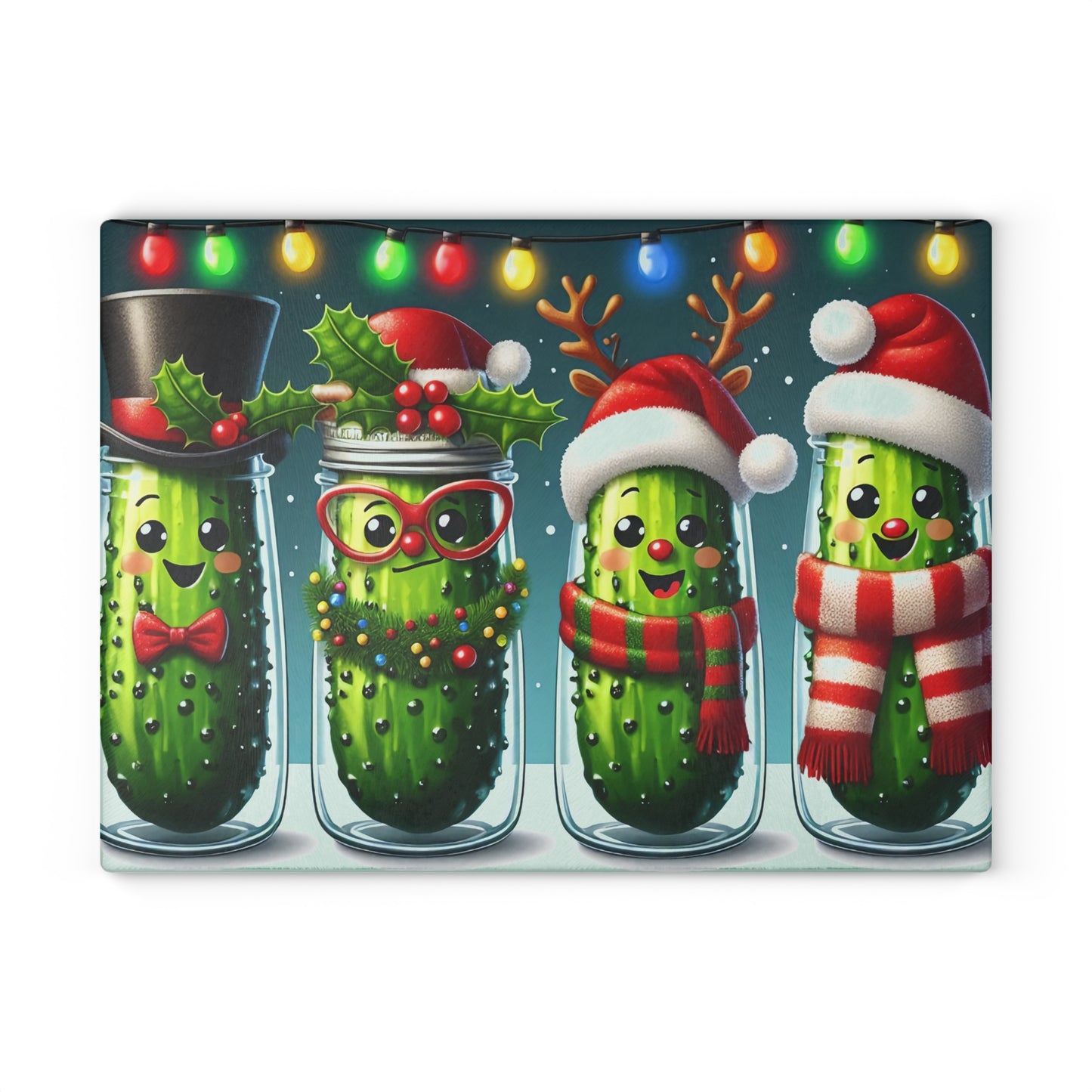 🥒🎄 Christmas Pickles Cutting Board – Holiday Cheer with a Crunchy Twist ✨🍴
