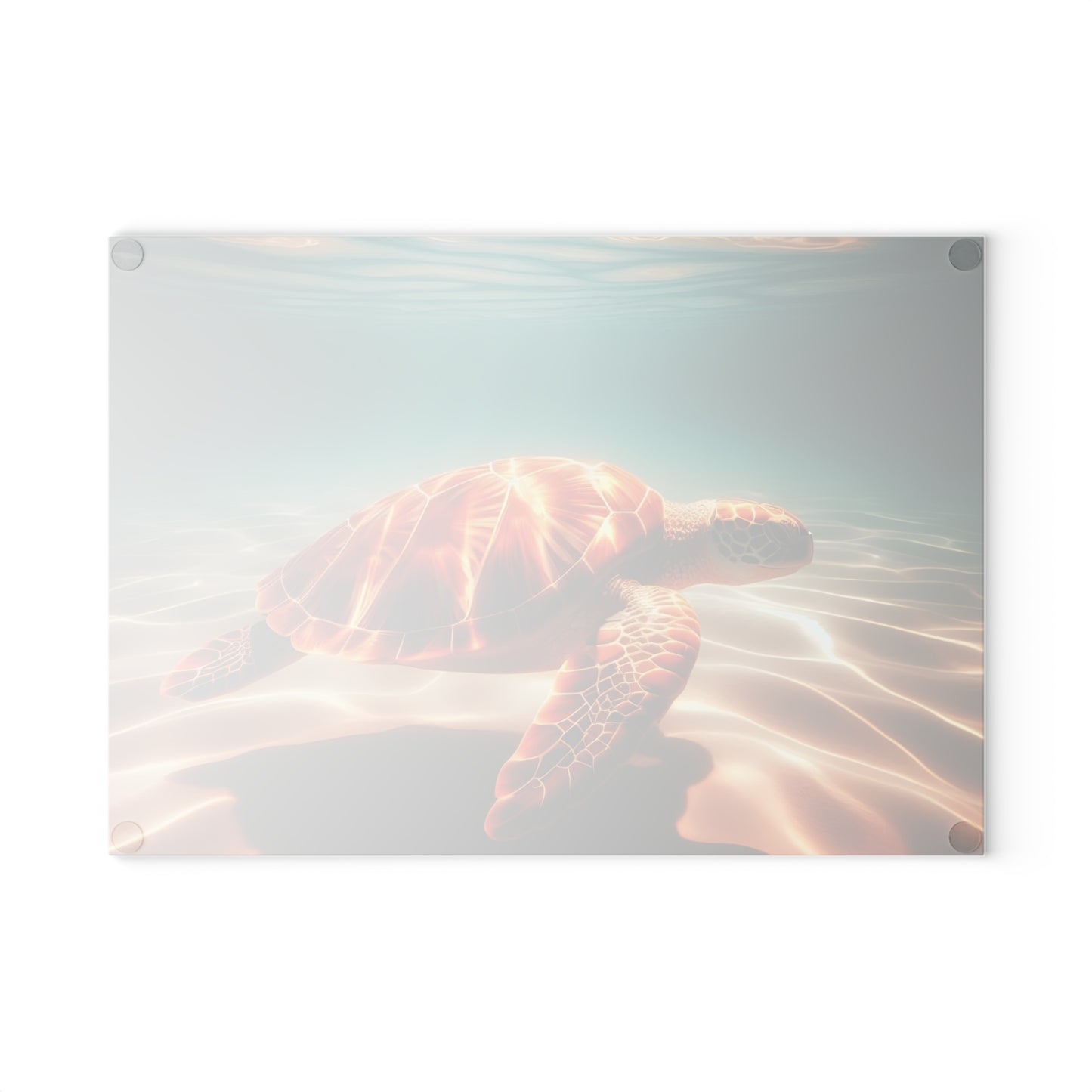 🐢🌊 Sea Turtle Glow Cutting Board – Ocean Beauty for Your Kitchen ✨🐚