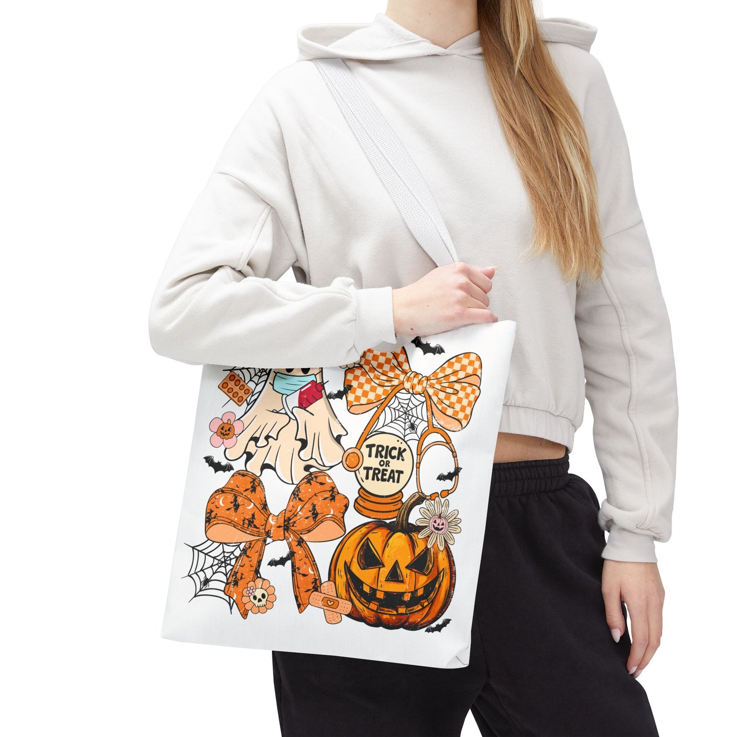 🩺 Nurse Ghost Tote Bag – Spooky Season Meets Healthcare Heroes 👻👜