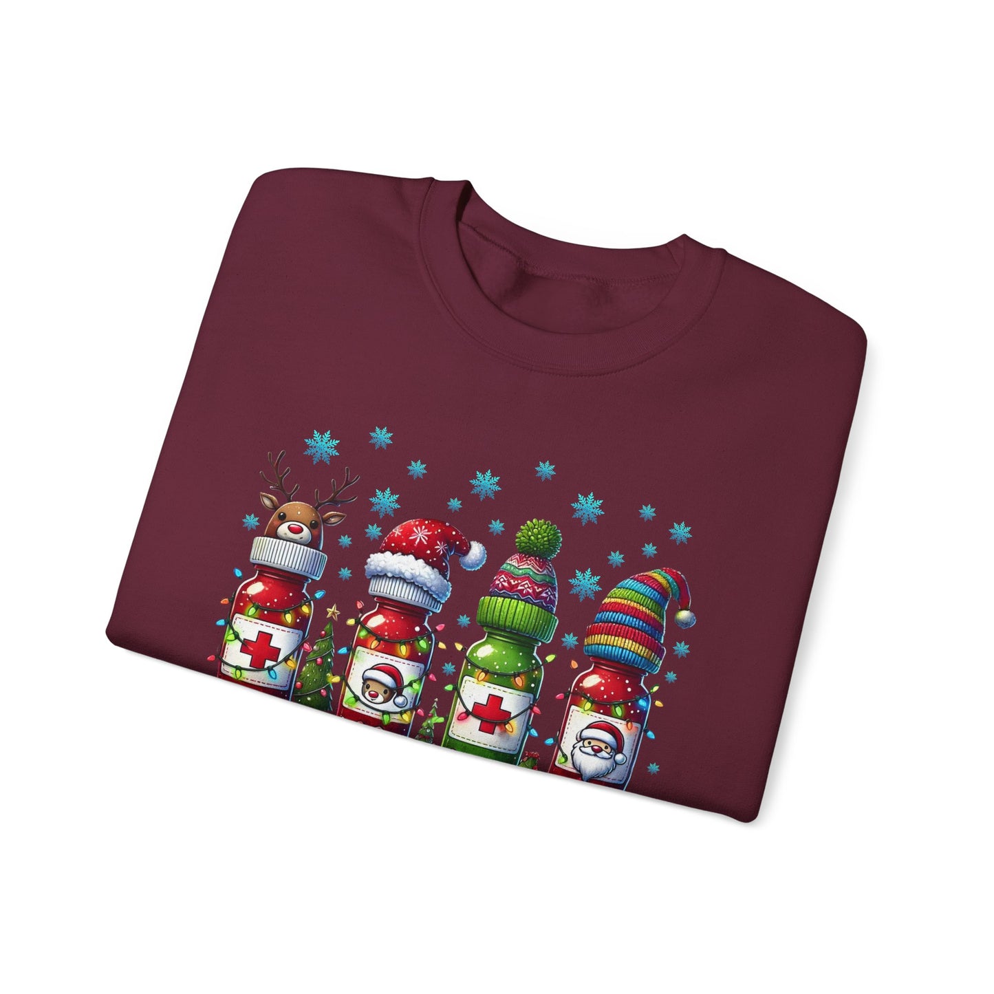🎄🩺 Nurse Crew Holiday Sweatshirt – Festive Crewneck for Healthcare Heroes