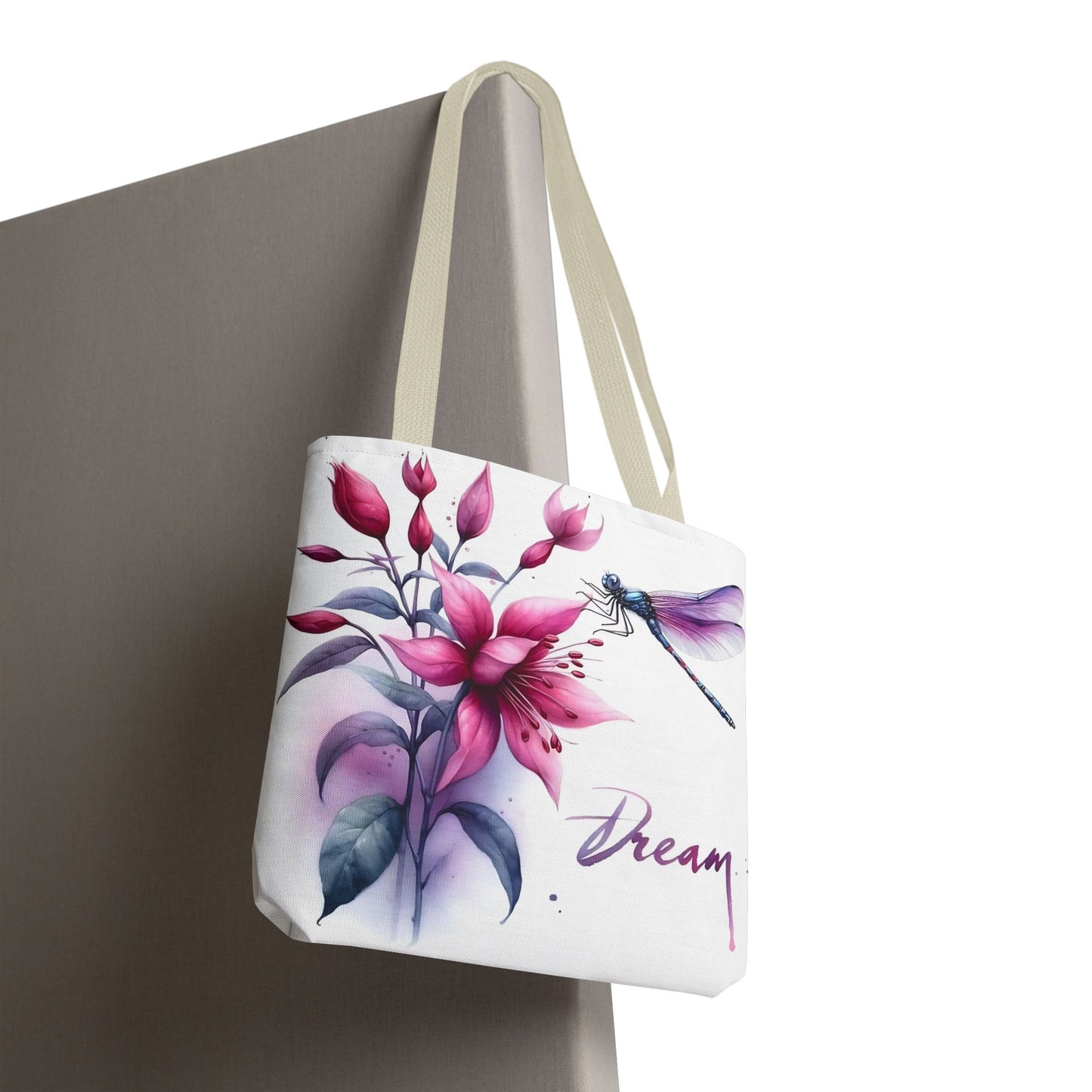 Bolso tote floral "Dream" con detalle de libélula: un bolso de mano inspirador y elegante