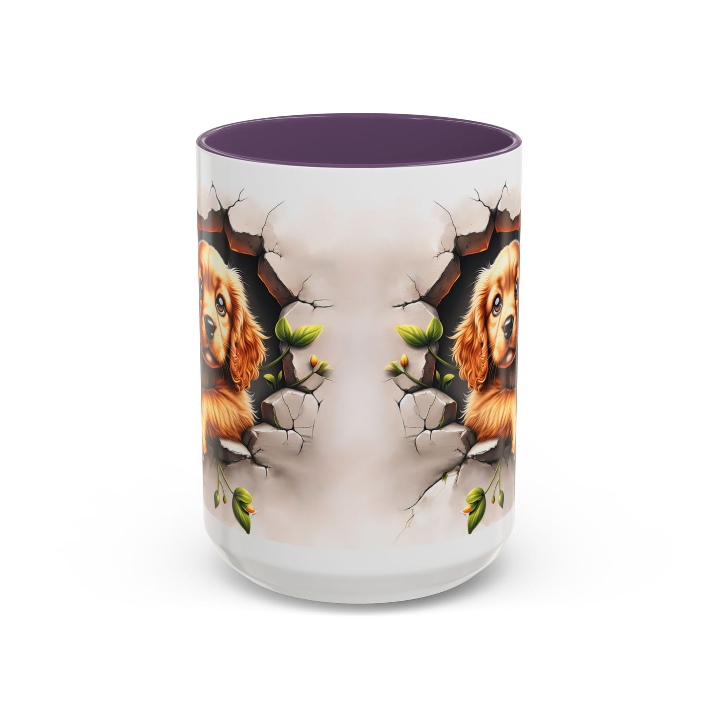 🐾 Cocker Spaniel Puppy Accent Mug – Sweet Fluffy Pup Coffee Cup ☕🤎