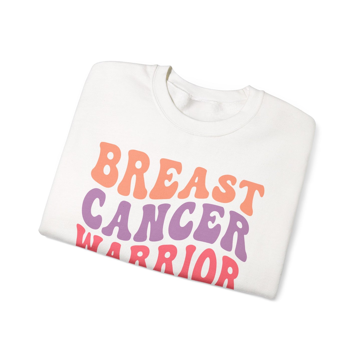 🌸✊ Breast Cancer Warrior Sweatshirt – Retro Awareness & Survivor Strength Crewneck
