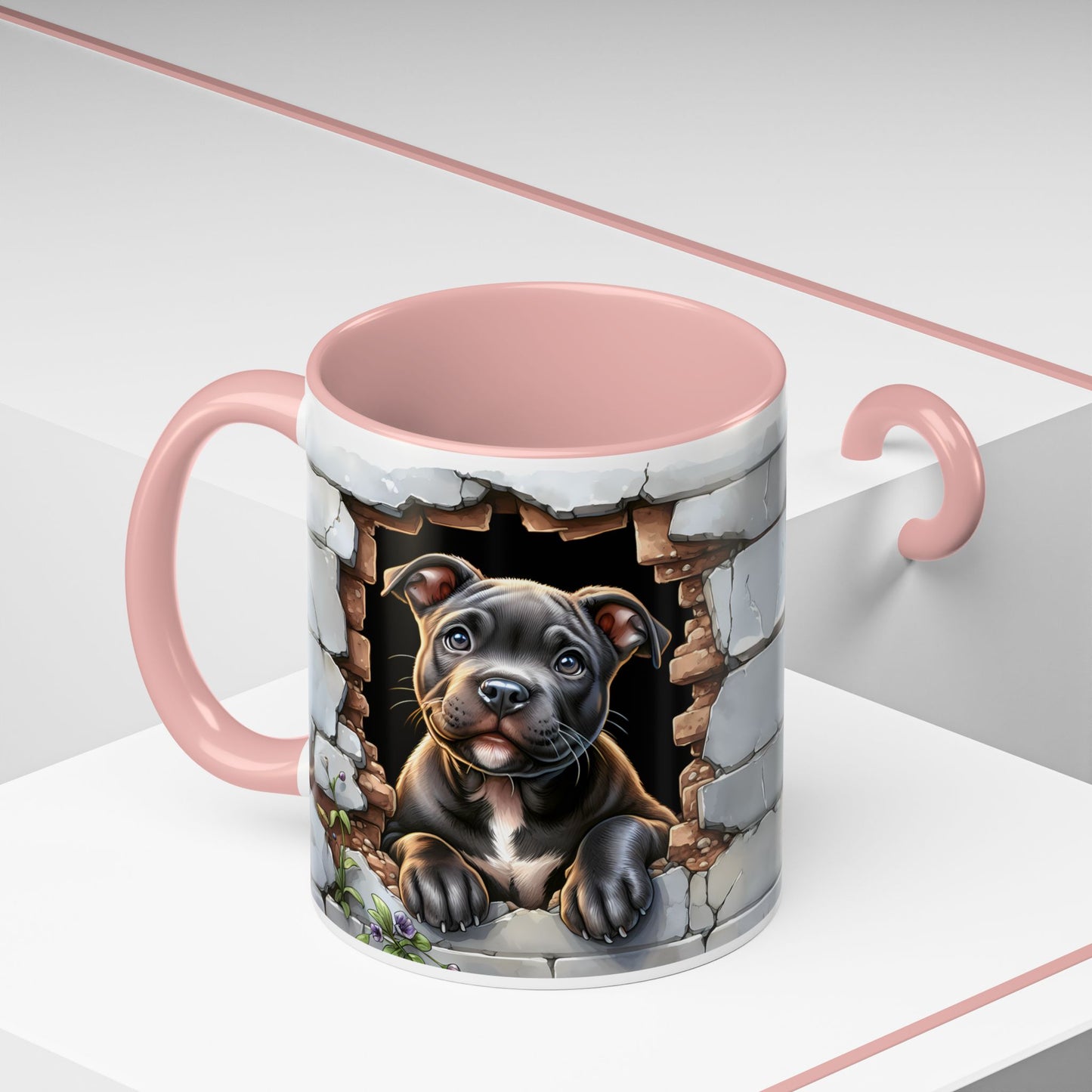 🐶☕ Pit Bull Puppy Accent Mug – Cute Breakthrough Pup Design ✨