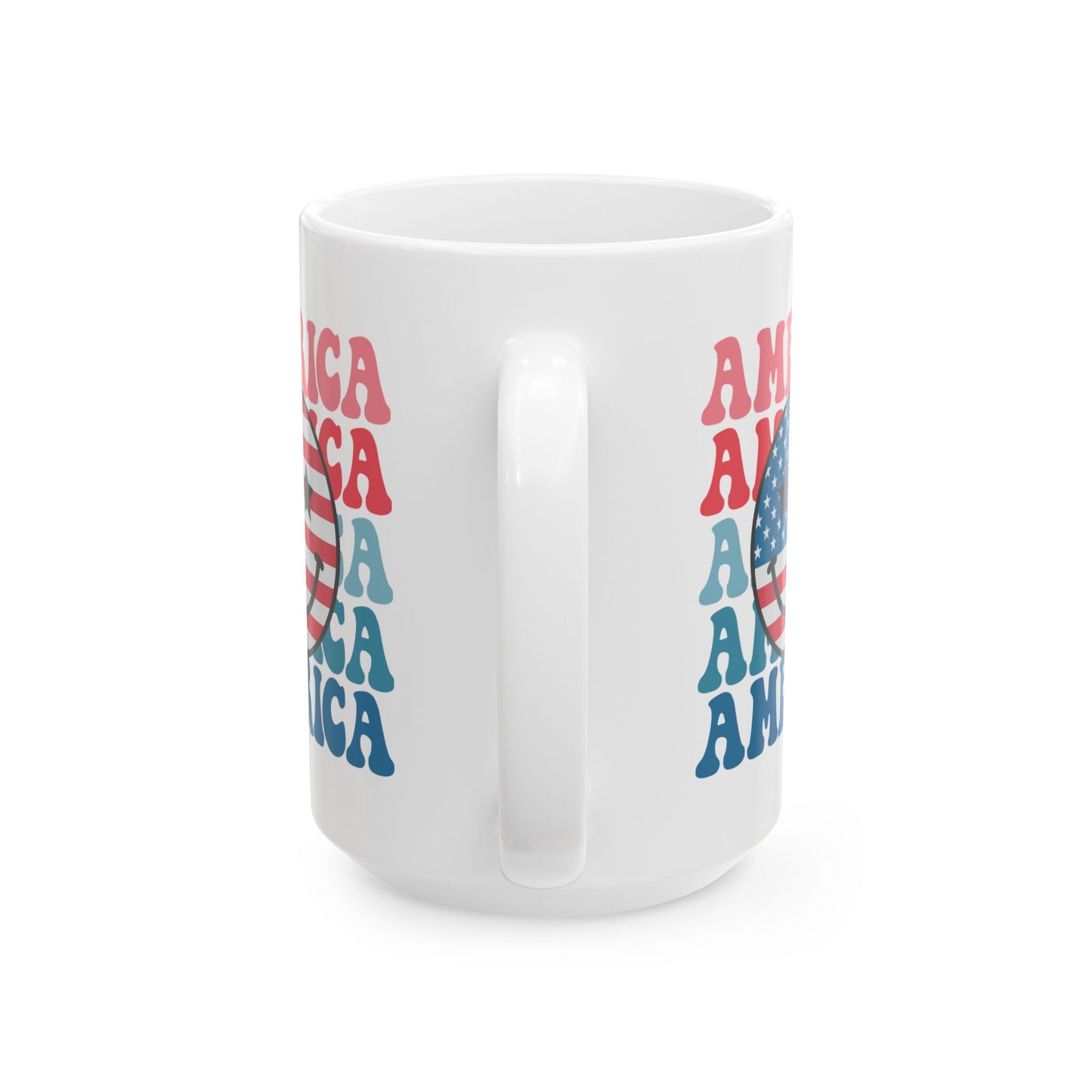 USA America Smiley Face Mug – Celebrate Patriotism with Style and Fun! 🎆