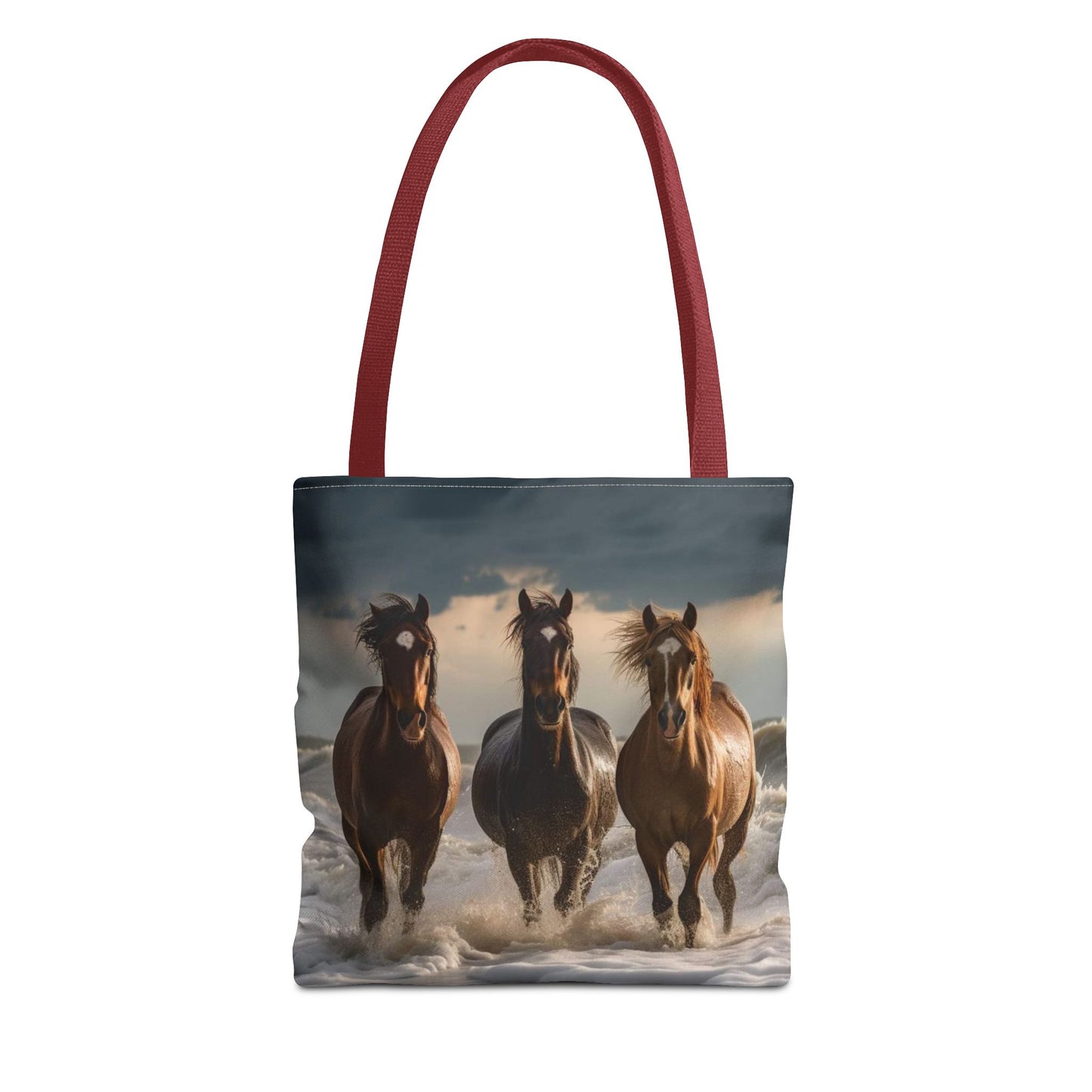Bolsa de mano Caballos salvajes al anochecer: un bolso de mano atrevido inspirado en la naturaleza para amantes de los caballos