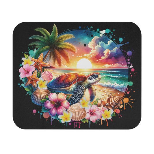 Alfombrilla de ratón con diseño de tortuga marina: decoración de escritorio inspirada en el océano