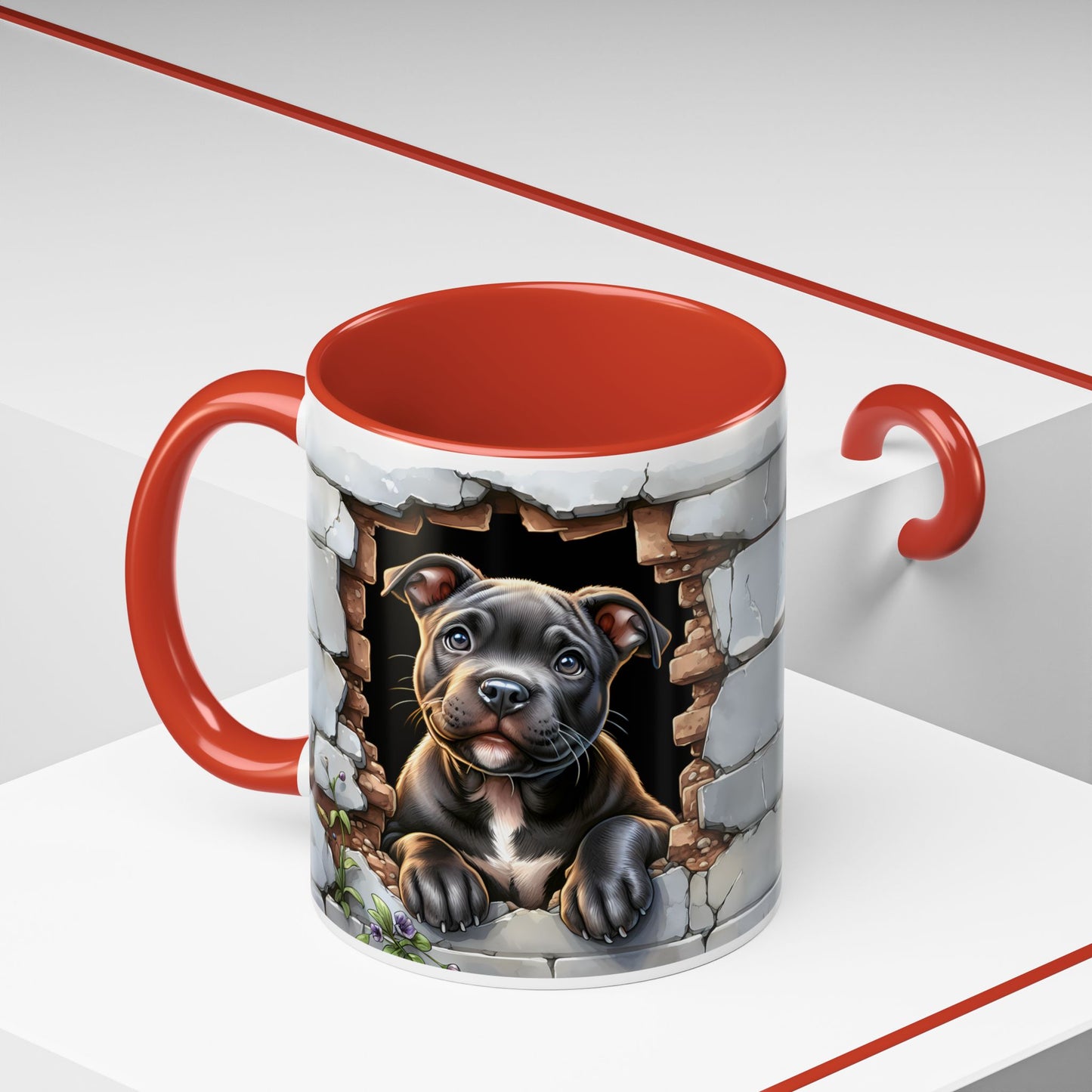 🐶☕ Pit Bull Puppy Accent Mug – Cute Breakthrough Pup Design ✨