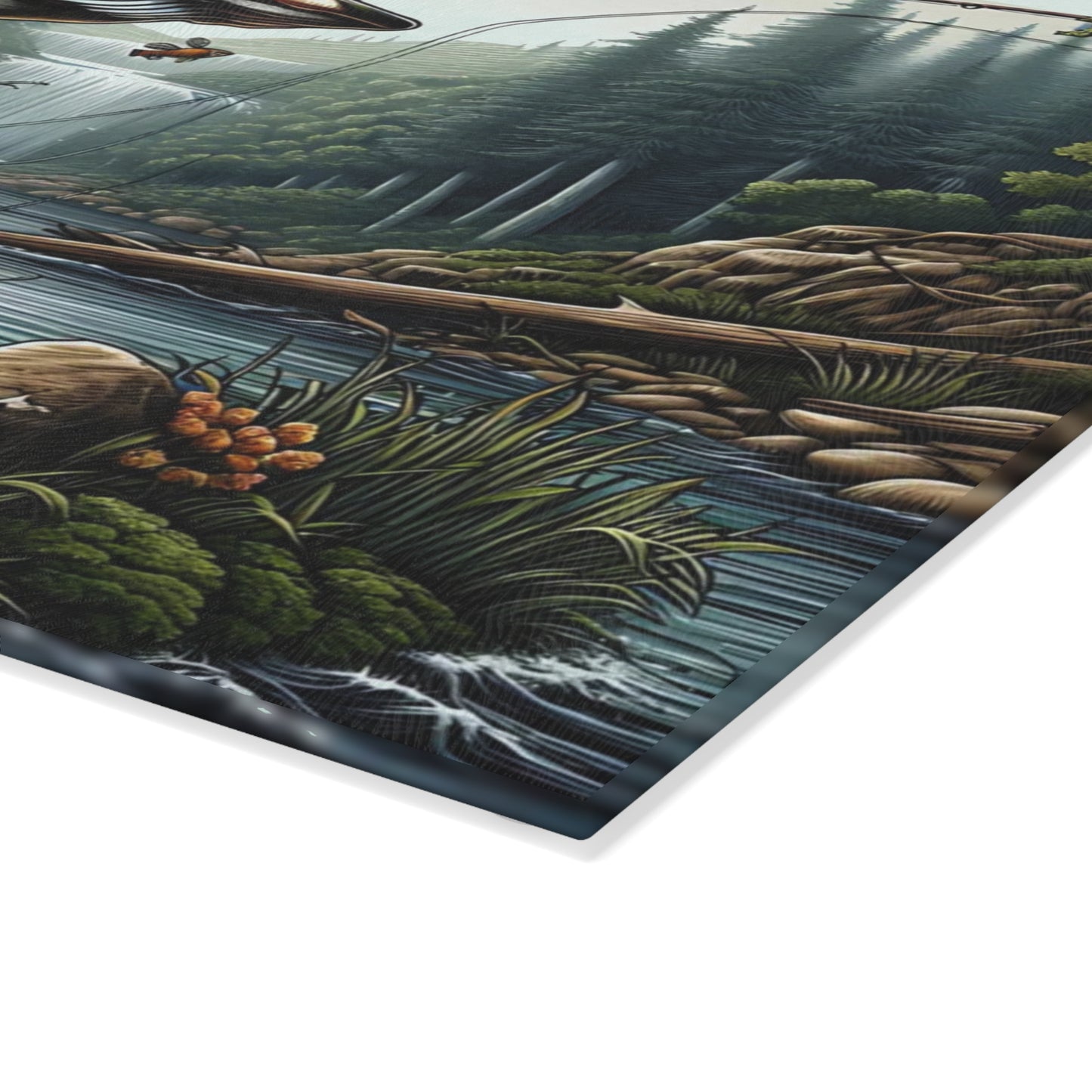 🎣🐟 Don’t Be a Dumb Bass Cutting Board – Funny Fishing Gift & Rustic Cabin Kitchen Décor 🇺🇸🌲