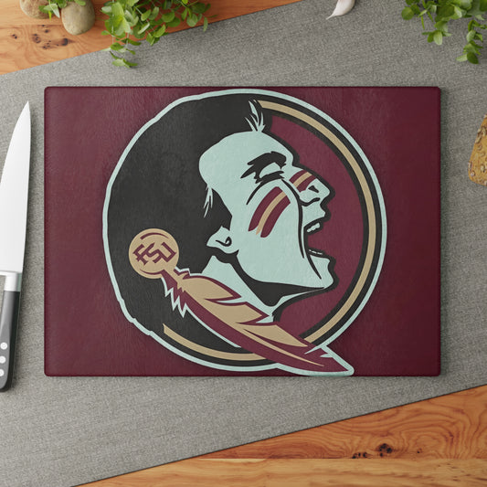 Garnet & Gold Warrior Cutting Board – Bold Spirit for Your Kitchen