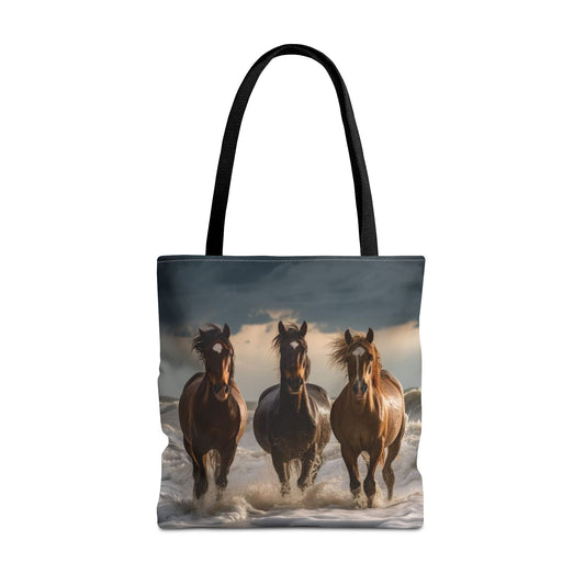 Bolsa de mano Caballos salvajes al anochecer: un bolso de mano atrevido inspirado en la naturaleza para amantes de los caballos