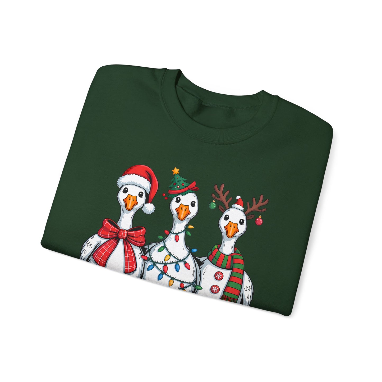 🪿🎄 Festive Goose Trio Sweatshirt – Whimsical Holiday Cheer in Cozy Style