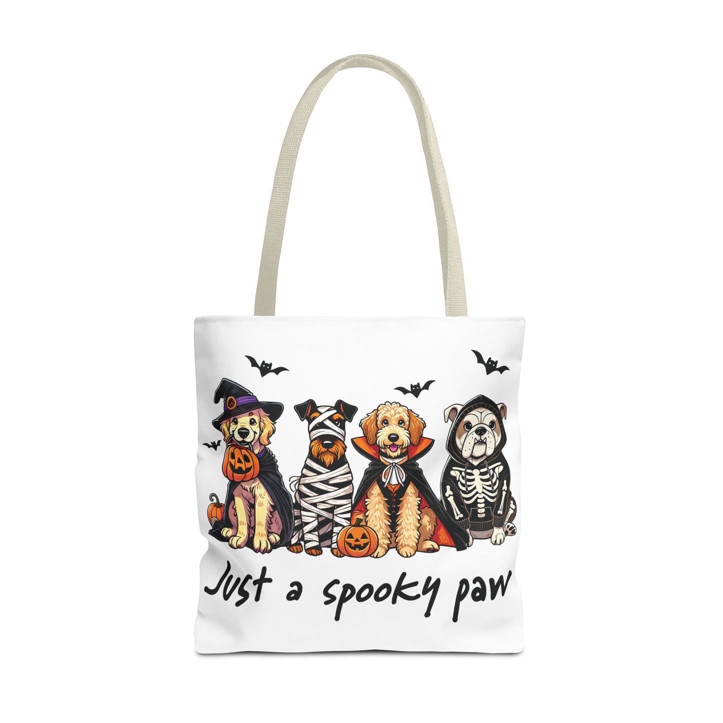 🐾 Spooky Paws Halloween Tote Bag – Doggone Cute Halloween Style 🎃