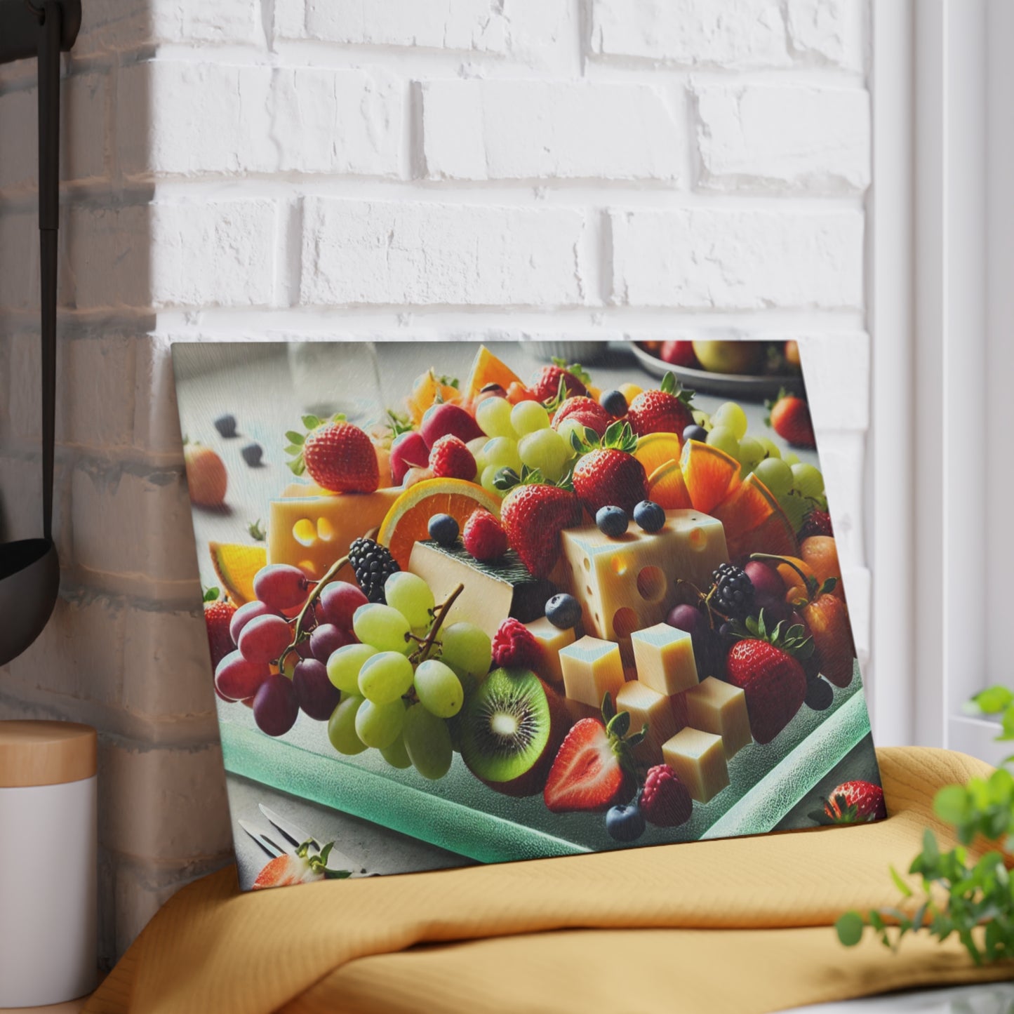 Exhibición de frutas y quesos, tabla de quesos, tabla de frutas, tabla de charcutería, bandeja de frutas, ideas para tablas de quesos, decoración de cocina, bandeja para servir