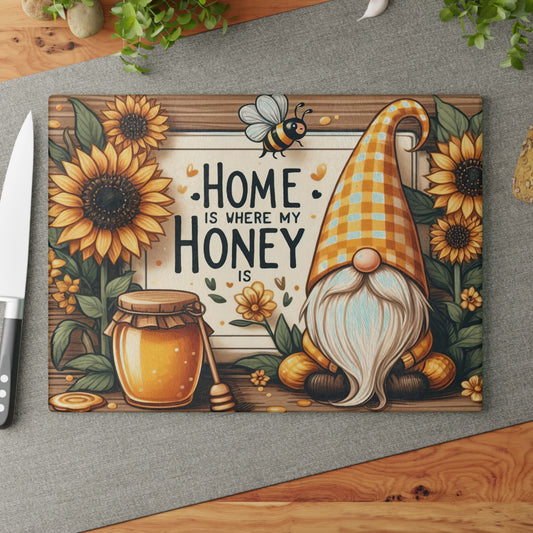 Tabla de cortar "El hogar es donde está mi amor": un dulce encanto campestre para tu cocina