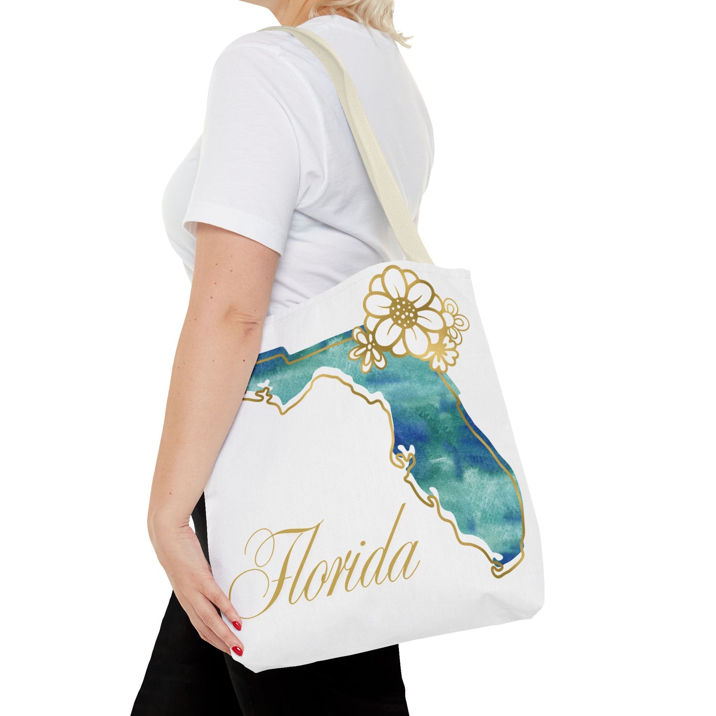 🌸 Florida State Floral Tote Bag – Elegant, Coastal & Practical 👜