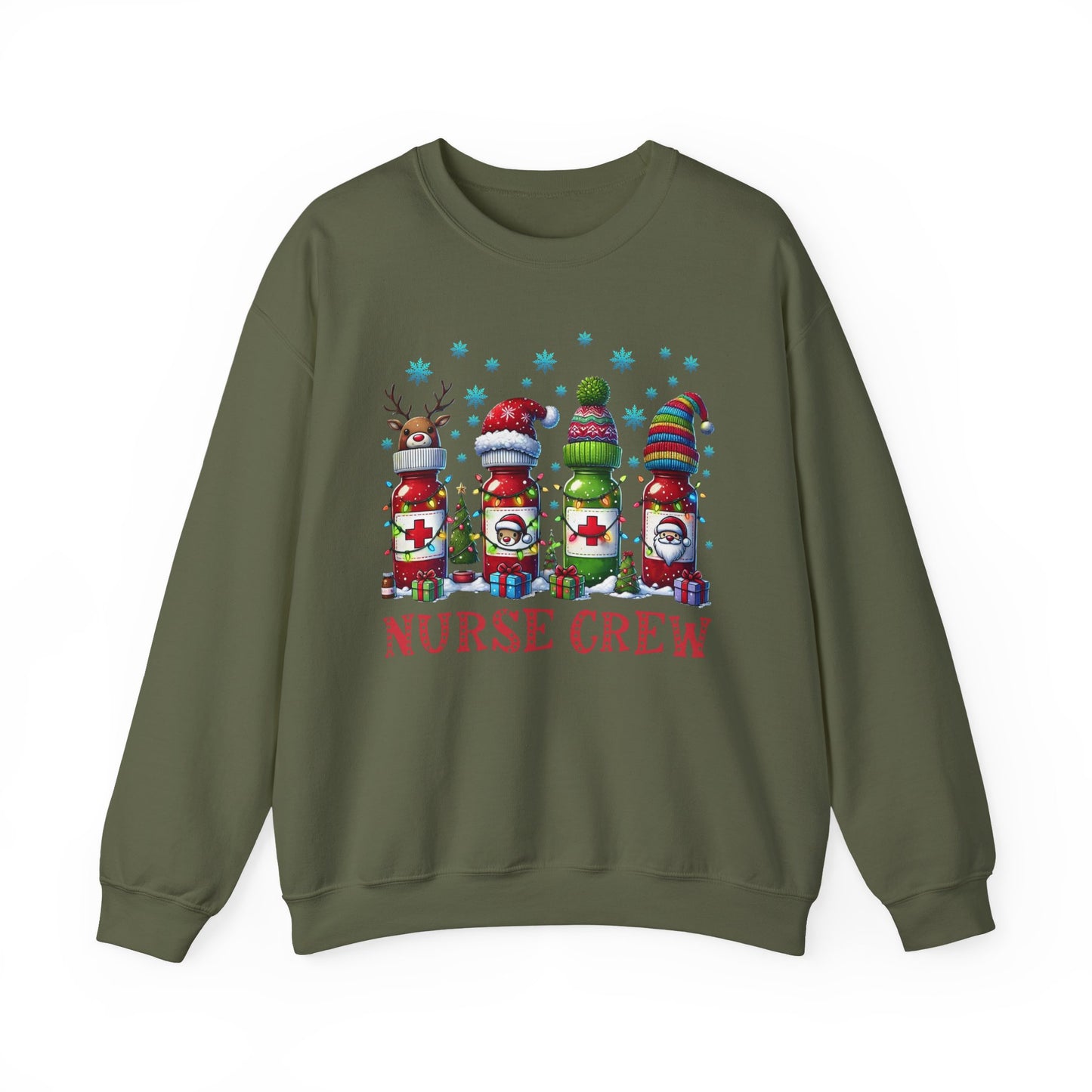 🎄🩺 Nurse Crew Holiday Sweatshirt – Festive Crewneck for Healthcare Heroes