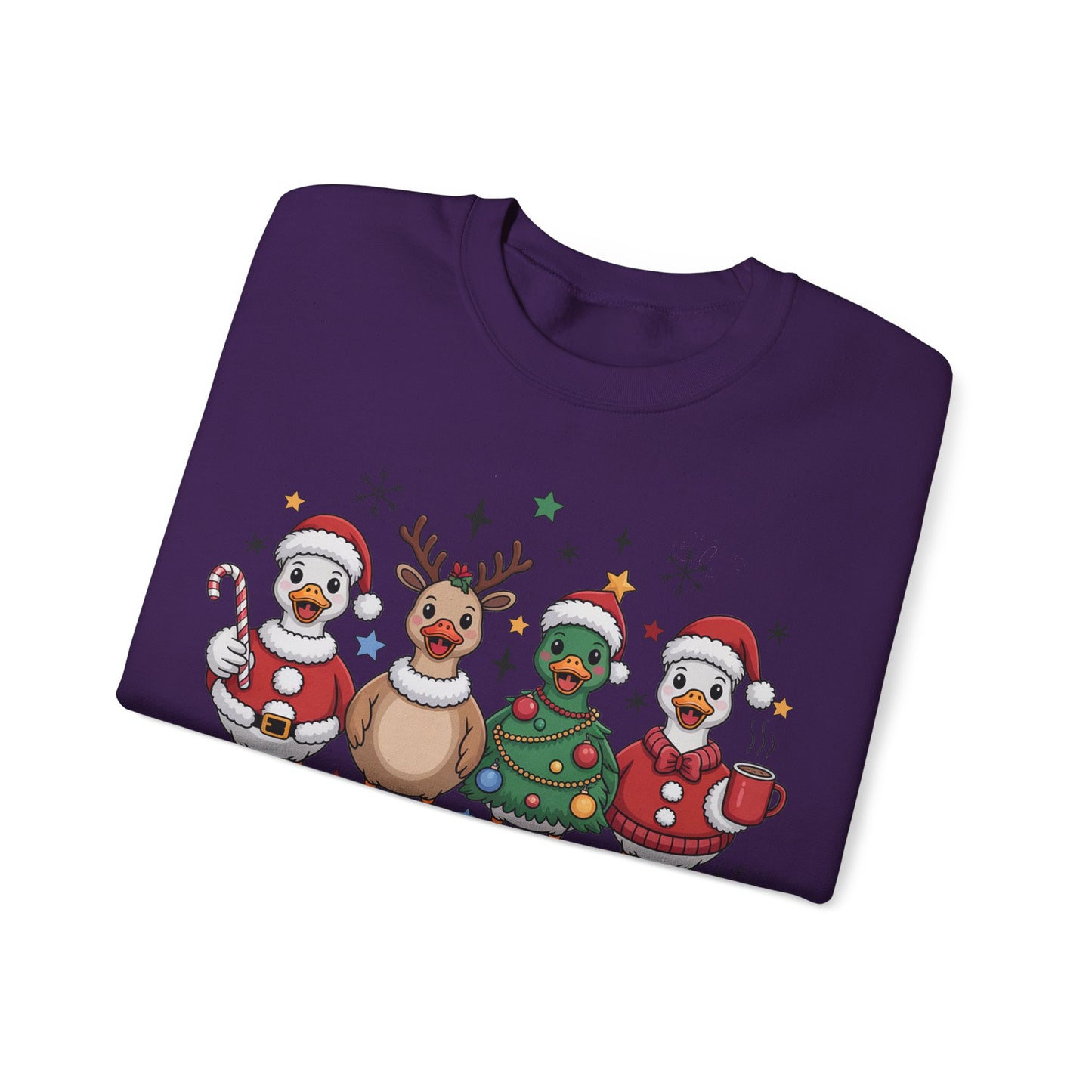 🎄🦆 Christmas Ducks Sweatshirt – Funny Holiday Farm Animal Crewneck 🎁