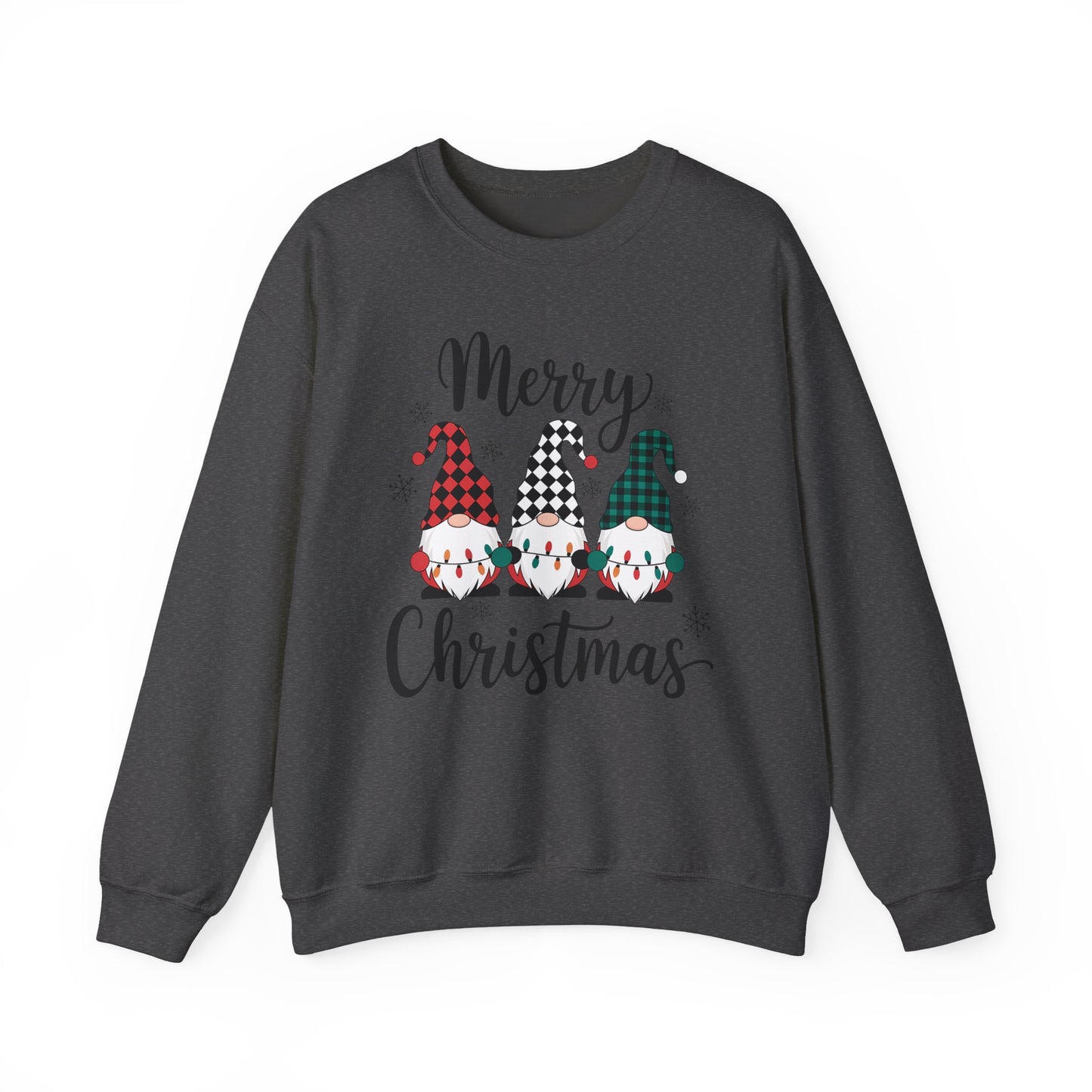 🎅✨ Merry Gnome Lights Sweatshirt – Whimsical Scandinavian Holiday Charm