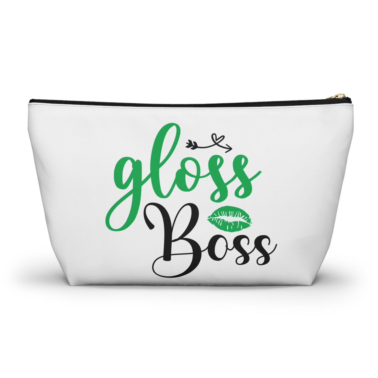 Accessory Pouch – "Gloss Boss" Green Makeup Bag