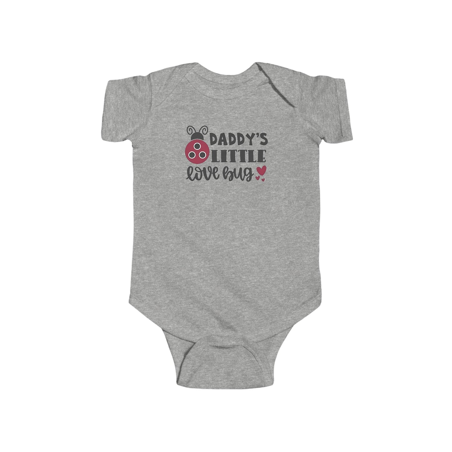 Daddy’s Little Lovebug Baby Onesie – Cute Ladybug Bodysuit with Hearts