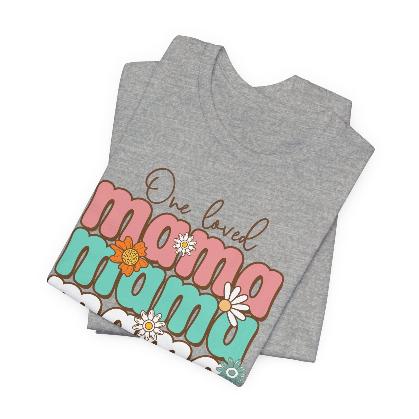 👕 Mama, Mama, Mama, Mama Boho-Style T-Shirt – Joyful Chaos of Motherhood 🌿