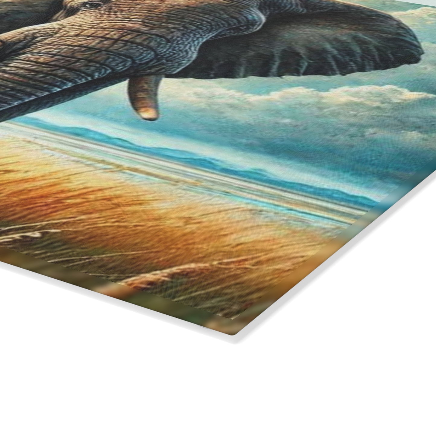 Tabla de cortar de vidrio con forma de elefante, regalo de boda, decoración de cocina única, decoración de cocina con forma de elefante, regalo de fin de vida, regalo para amantes de los elefantes, personalizado