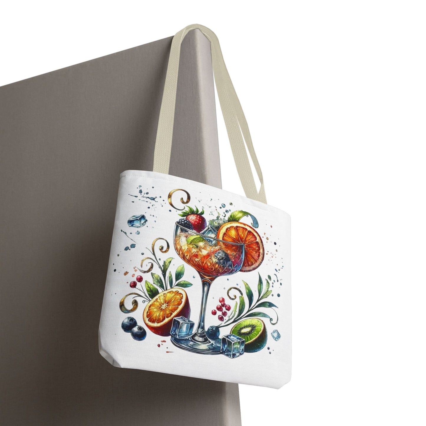 Bolso de cóctel, bolso para bebidas afrutadas, bolso de playa tropical, elegante bolso de lona, ​​regalo para amantes de los cócteles, bolso de mano divertido, práctico bolso de verano.