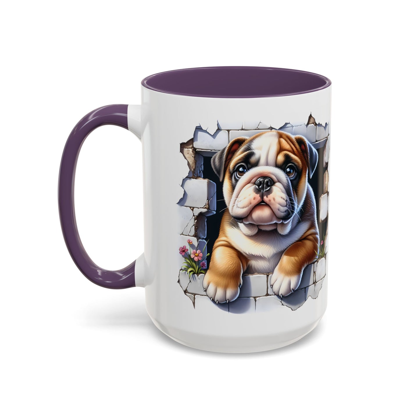 🐶☕ English Bulldog Puppy Accent Mug – Adorable Breakthrough Pup Design ✨rs (11/15oz)