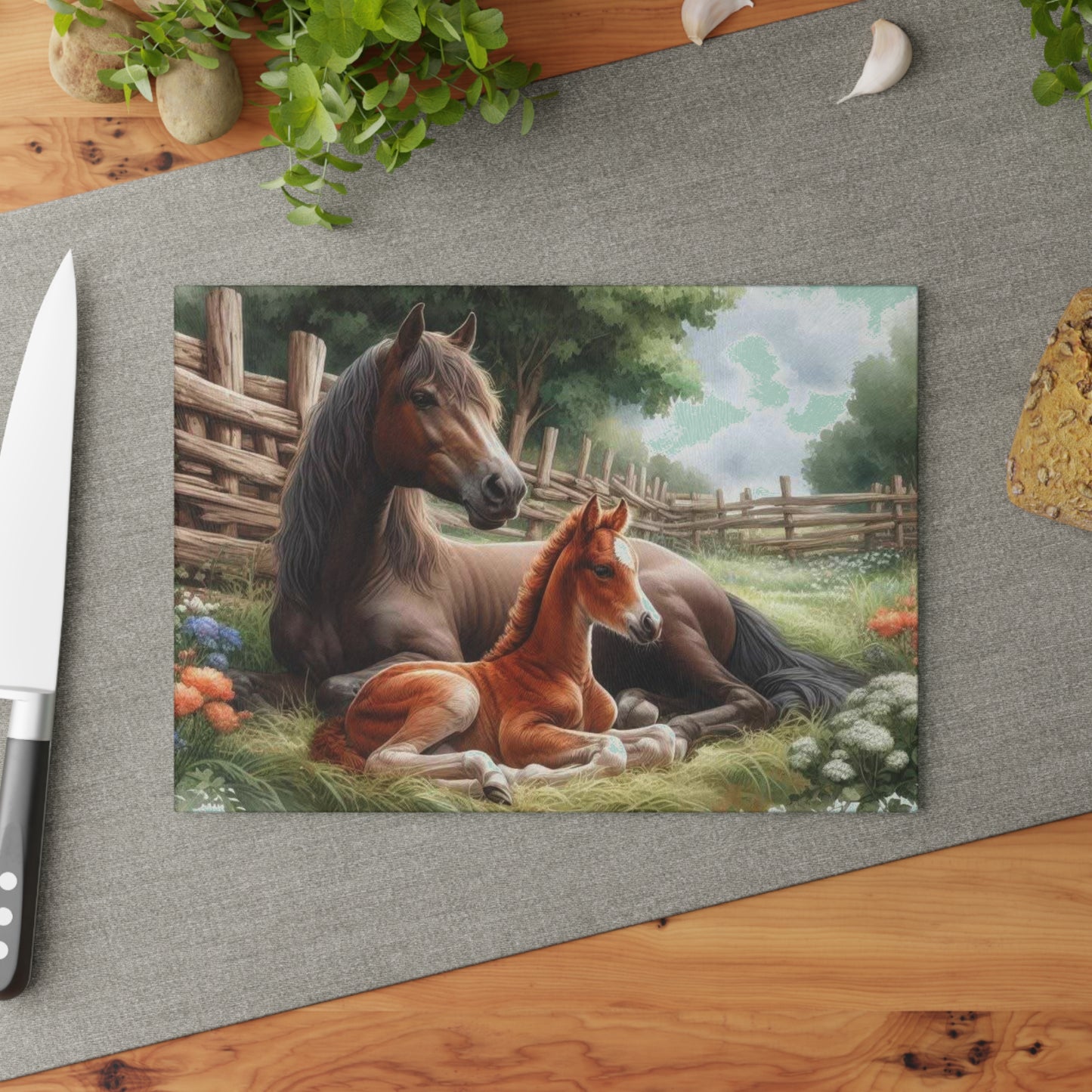 Horse cutting board, farm life decor, farmhouse design, nature-inspired gift, horse lover gift, rustic home accents Charcuterie Board