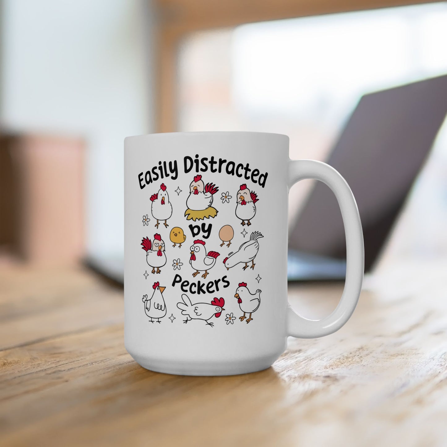 🐔 Funny Chicken Mug – Quirky Hens, Eggs & Daisies for the Chicken Obsessed! 🌼🥚