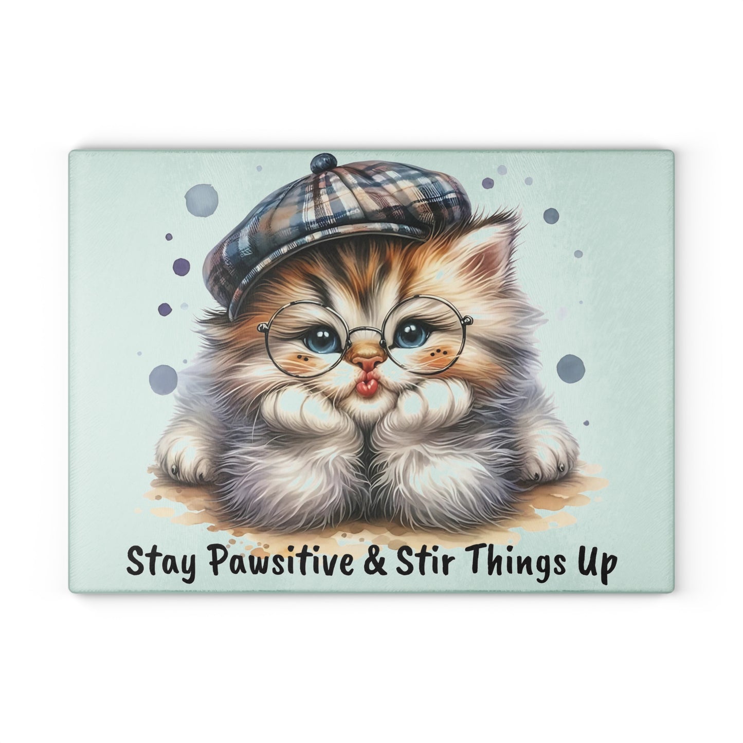 🐾😸 Stay Pawsitive Cat Cutting Board – Whiskered Wisdom & Cozy Kitchen Charm