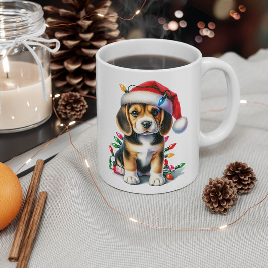🎄 Beagle Christmas Mug – Holiday Joy with a Festive Hound 🐾