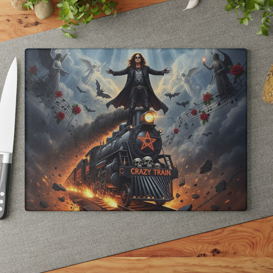 🔥 Chaos Express Cutting Board – Ride the Rail of Rebellion 🎸🚂