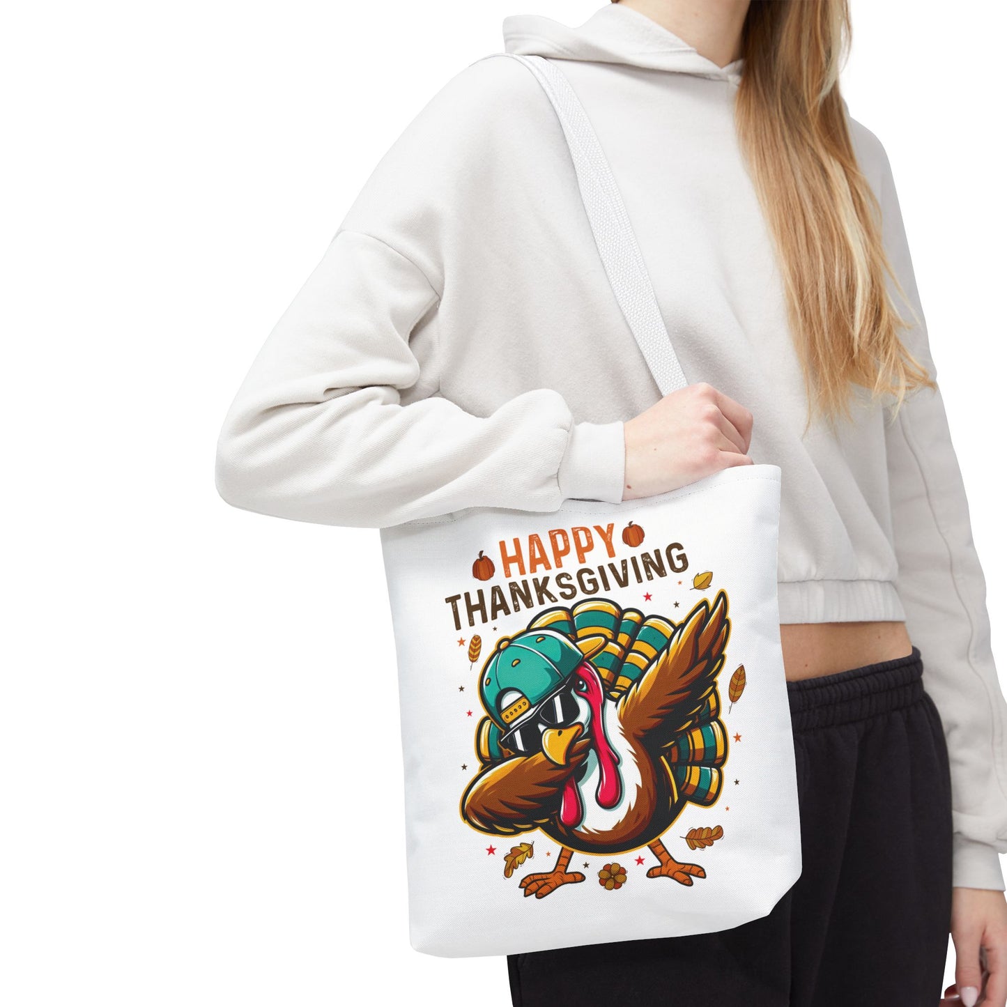 🦃 Dabbing Turkey Tote Bag – Thanksgiving Swagger with Holiday Humor