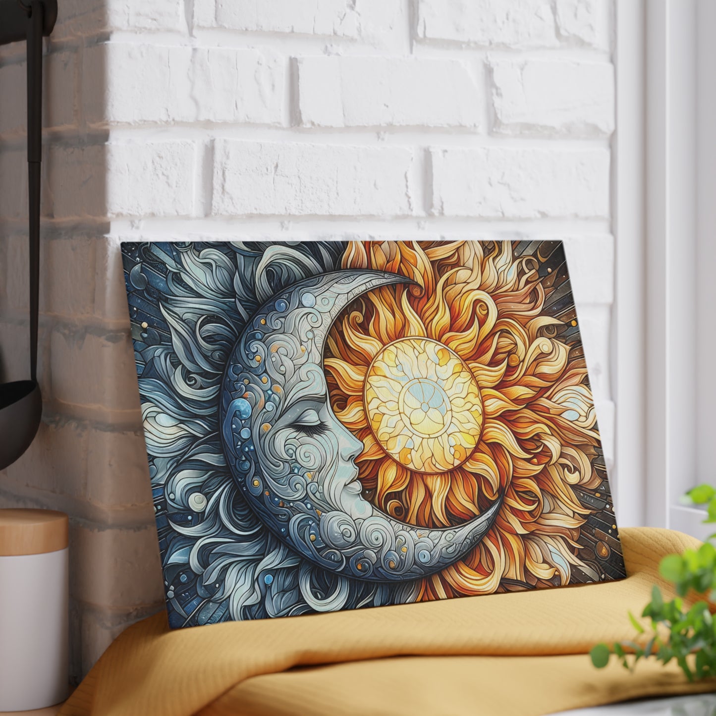🌙☀️ Celestial Sun & Moon Cutting Board – Cosmic Elegance for Your Kitchen 🌌