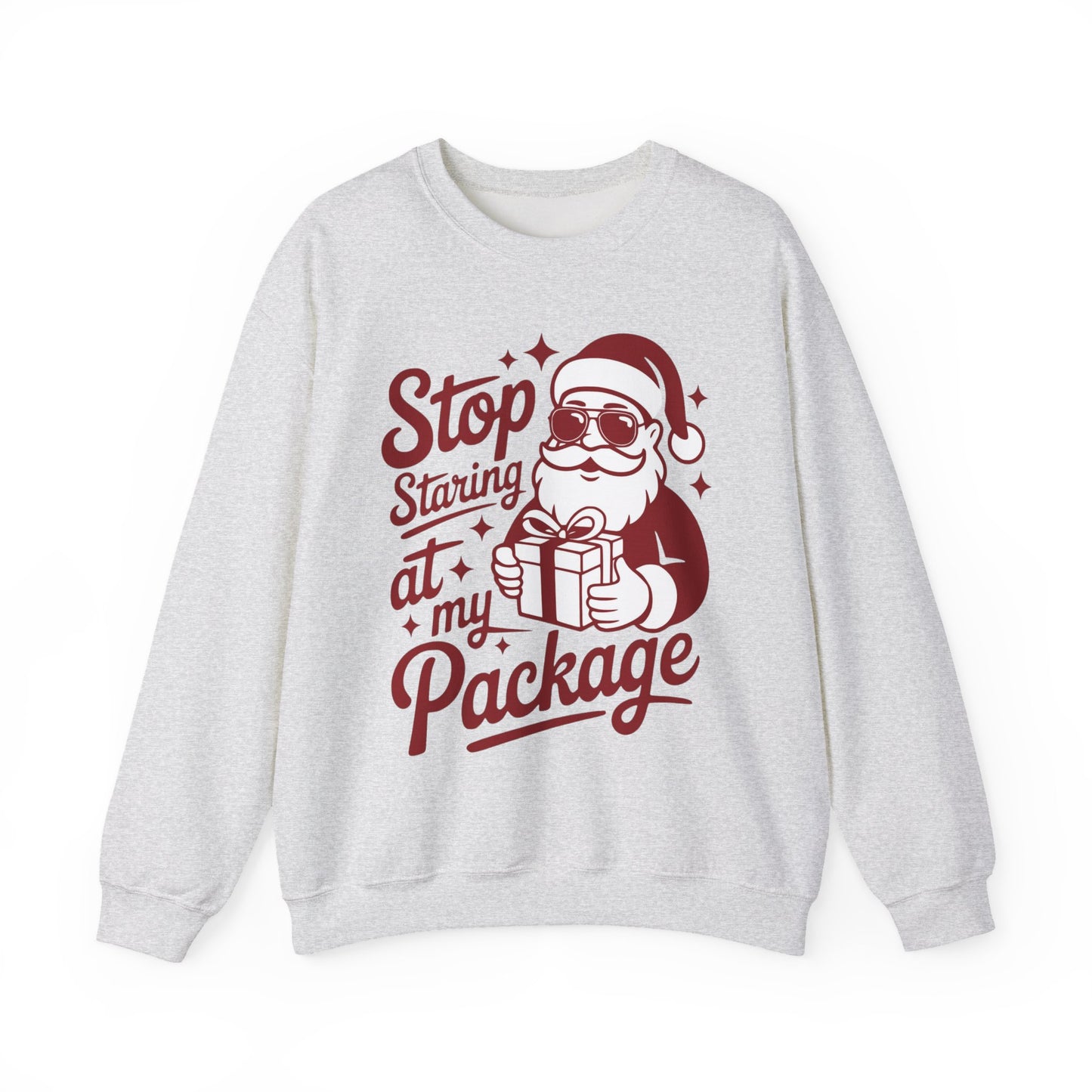 🎅🤣 Stop Staring at My Package Sweatshirt – Funny Santa Holiday Pullover
