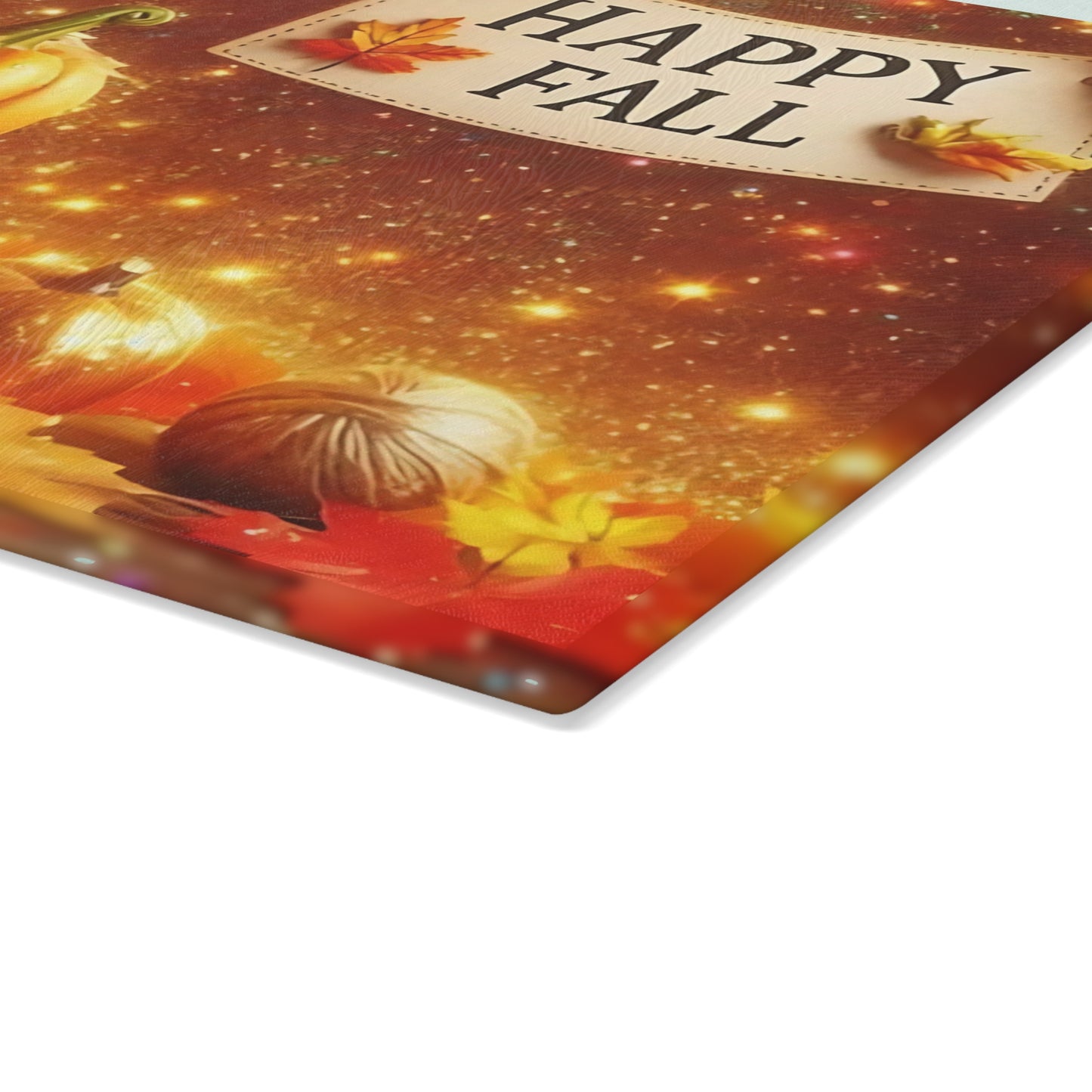 🍂🌟 Happy Fall Scarecrow Cutting Board – Rustic Autumn Kitchen Décor with Pumpkins & Golden Glow 🎃✨