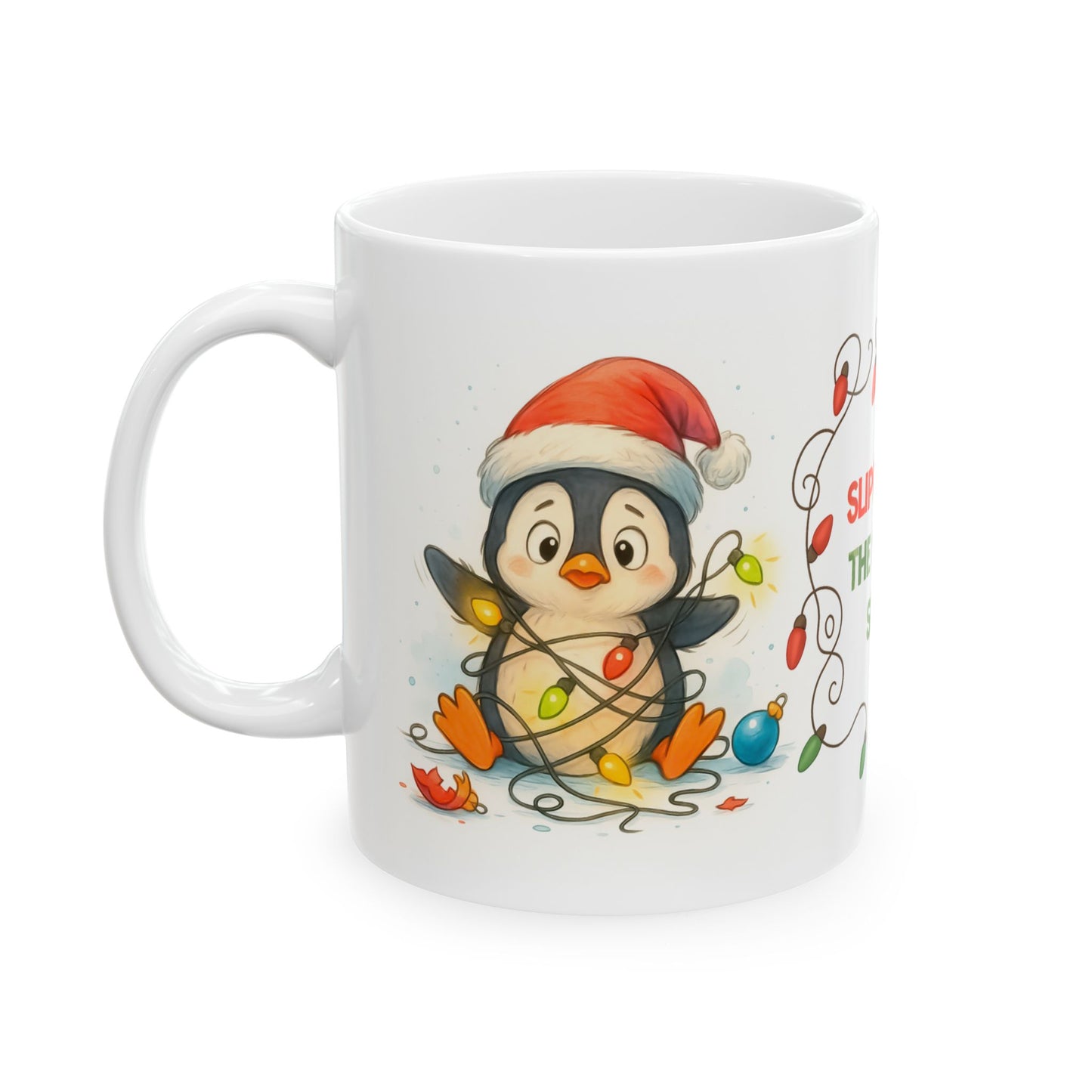 🐧🎄 Slipped Into the Holiday Spirit Penguin Mug – Cute Christmas Coffee Cup ✨☕