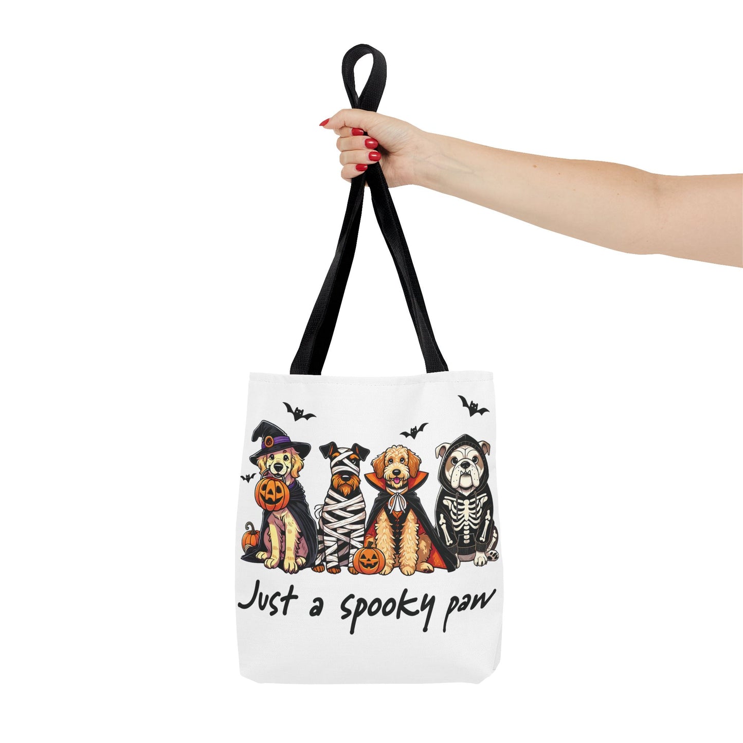 🐾 Spooky Paws Halloween Tote Bag – Doggone Cute Halloween Style 🎃