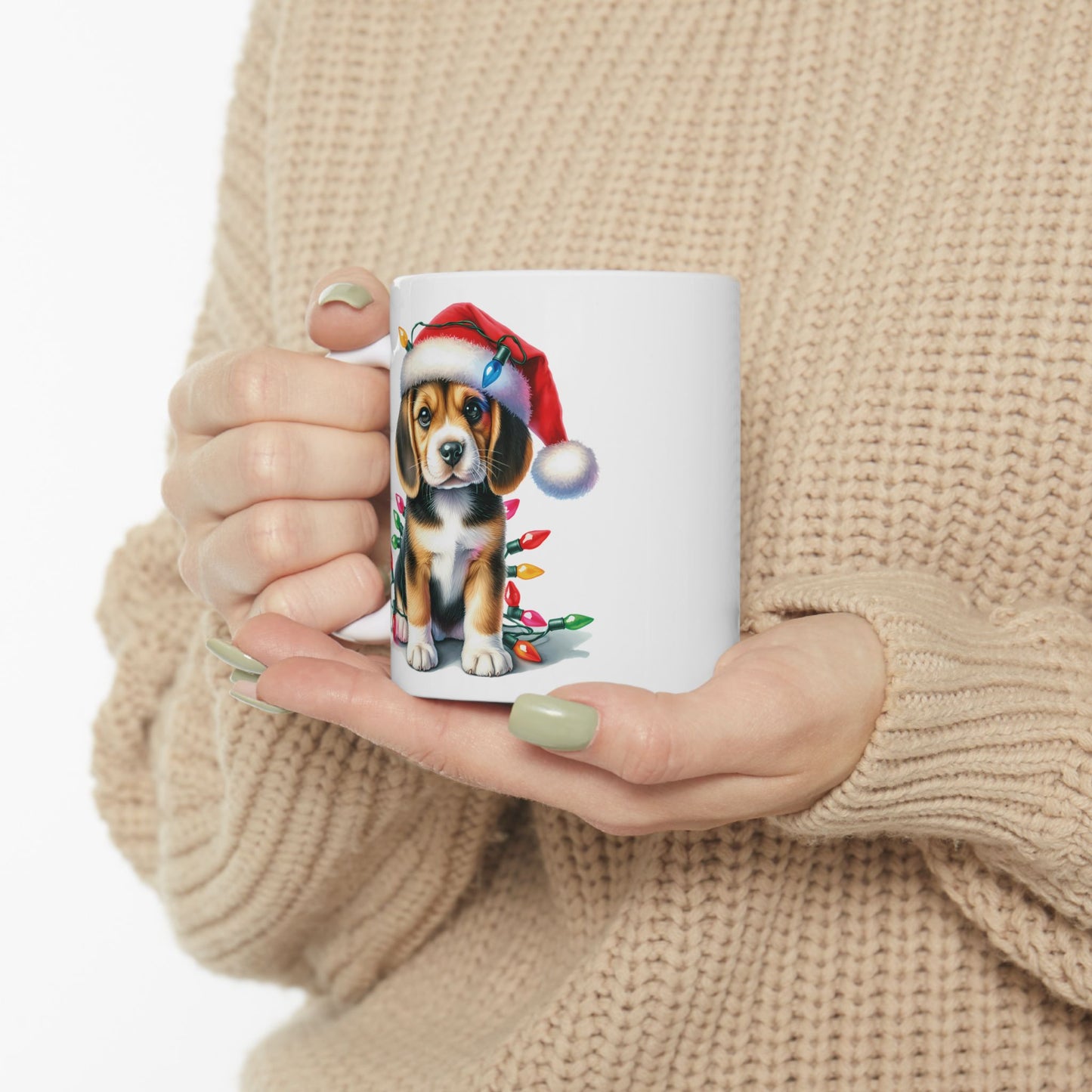 🎄 Beagle Christmas Mug – Holiday Joy with a Festive Hound 🐾