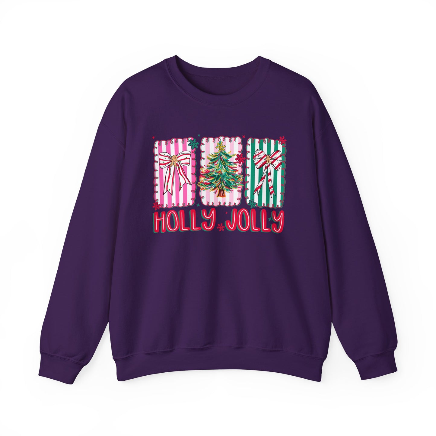 🎀✨ Holly Jolly Retro Sweatshirt – Festive Bows & Christmas Cheer